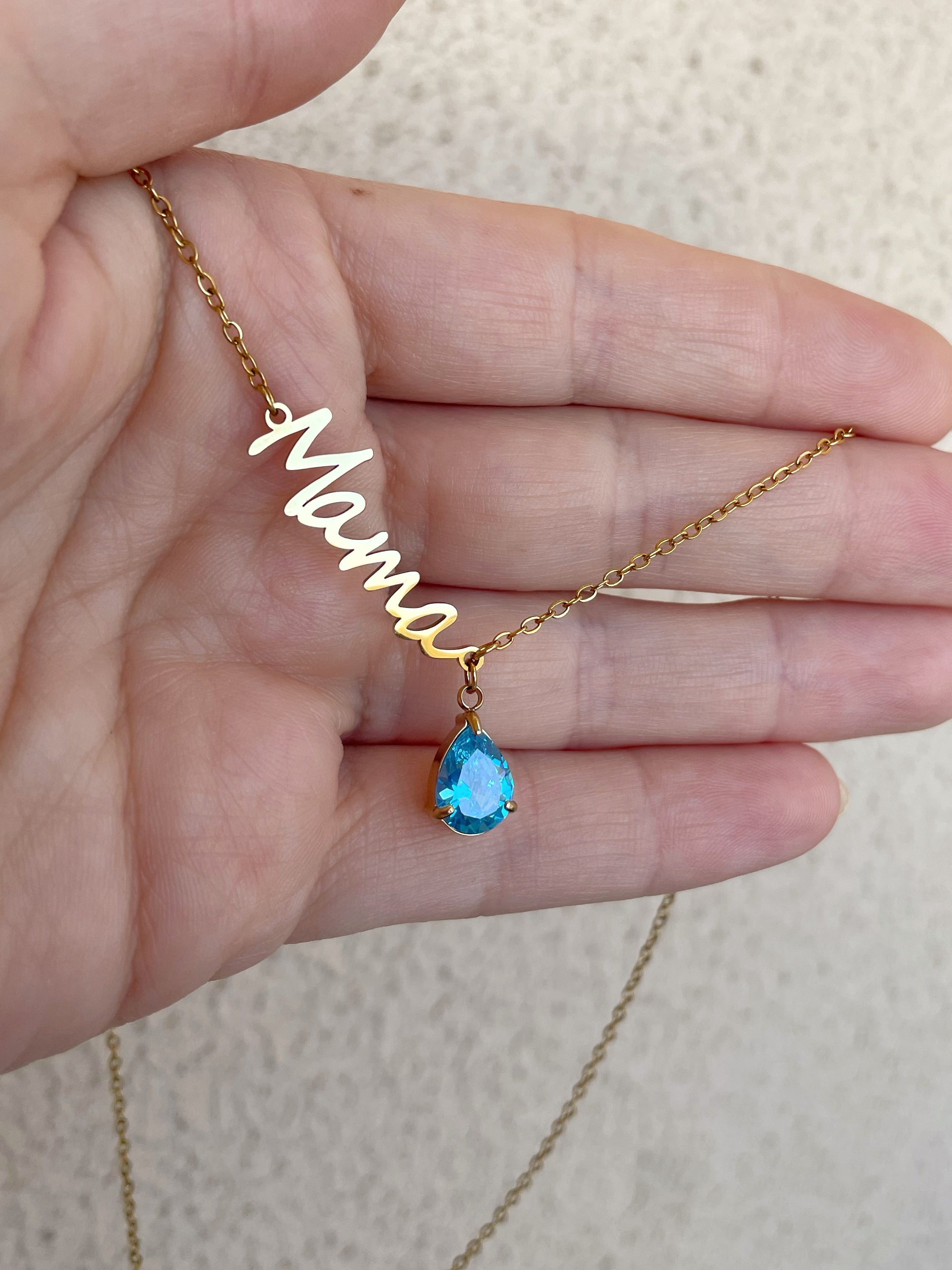 Collar “Mami Bella” azul
