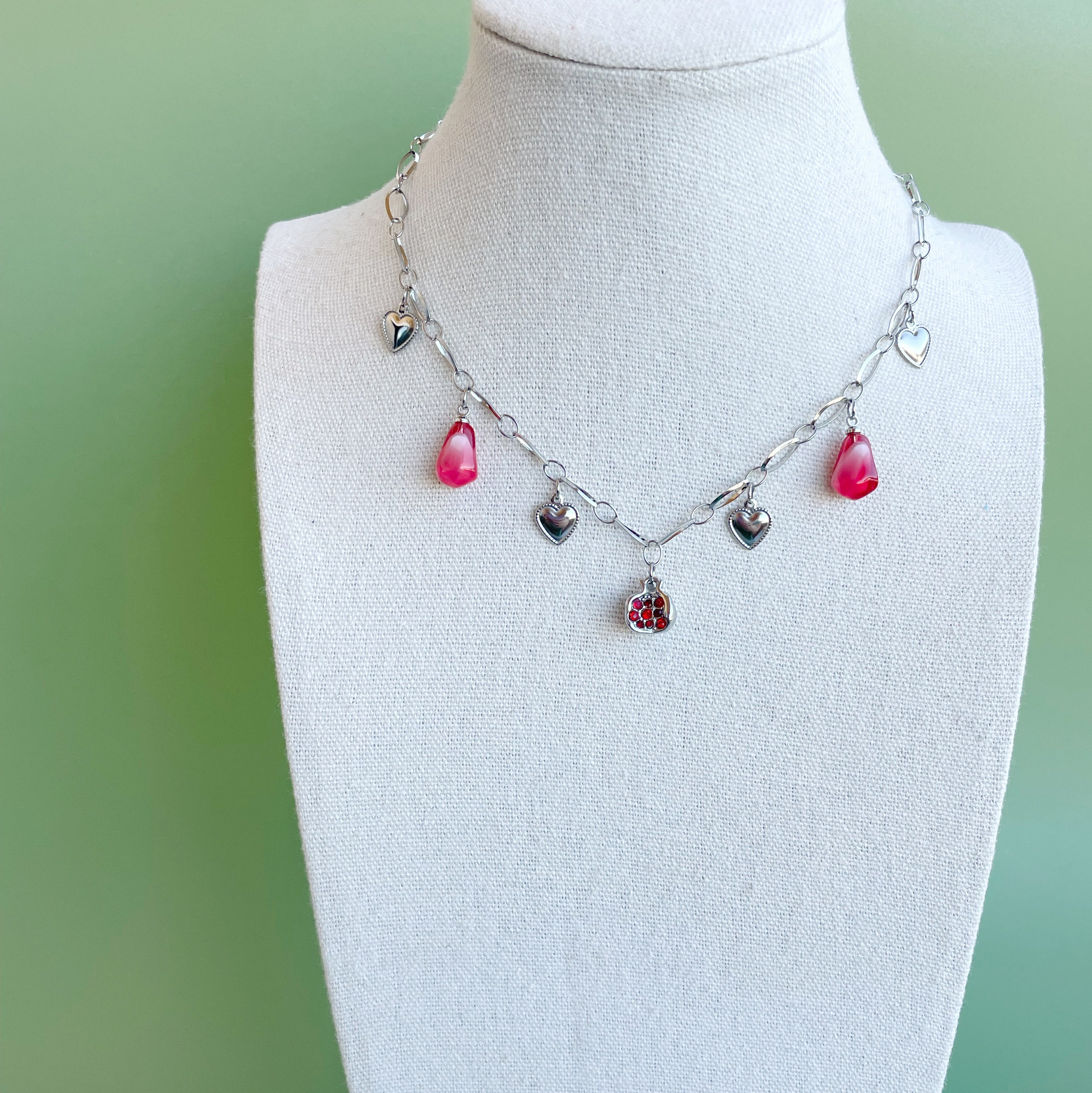 Collar Multicharm “Sultana” (plateado)