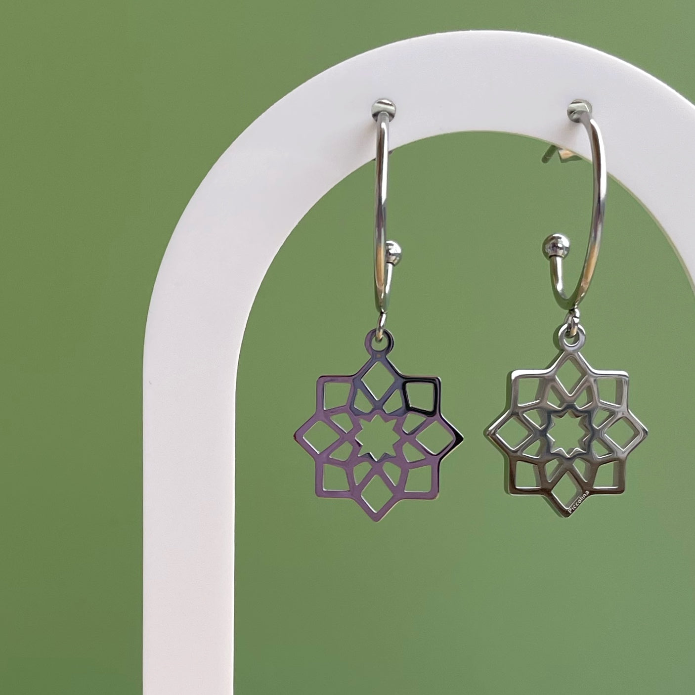 Pendientes “Estrella Nazarí “ (grande) plateado