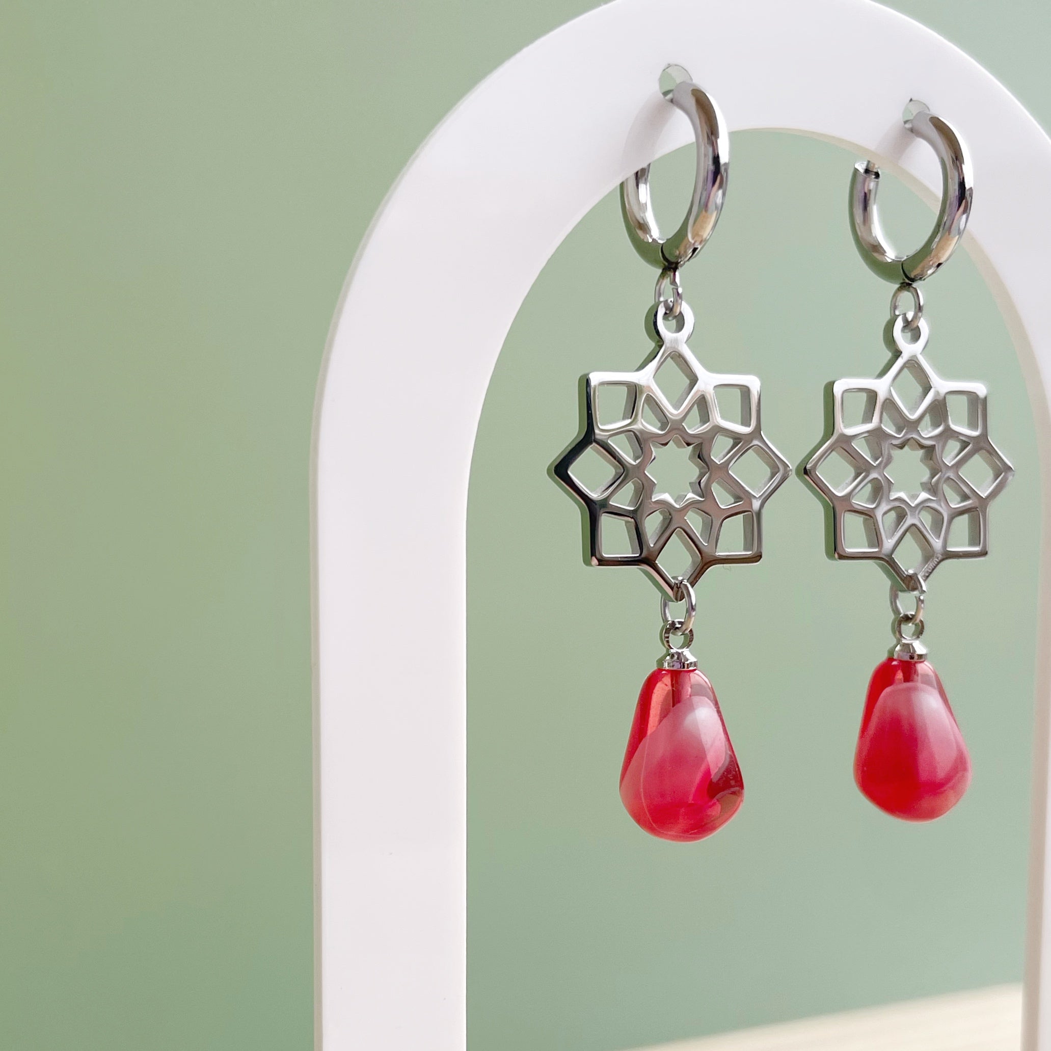 Pendientes “Plaza nueva” Claro plateado