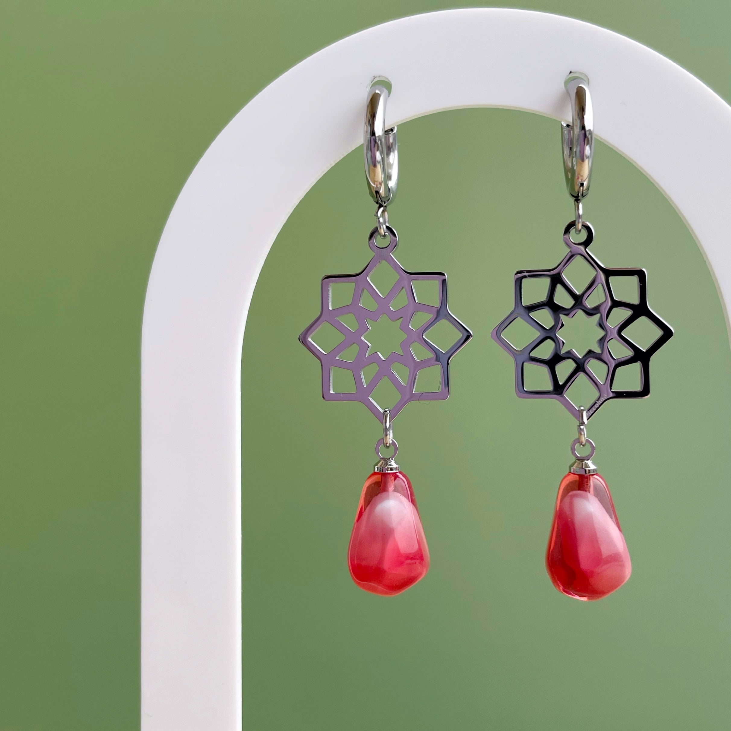 Pendientes “Plaza nueva” Claro plateado