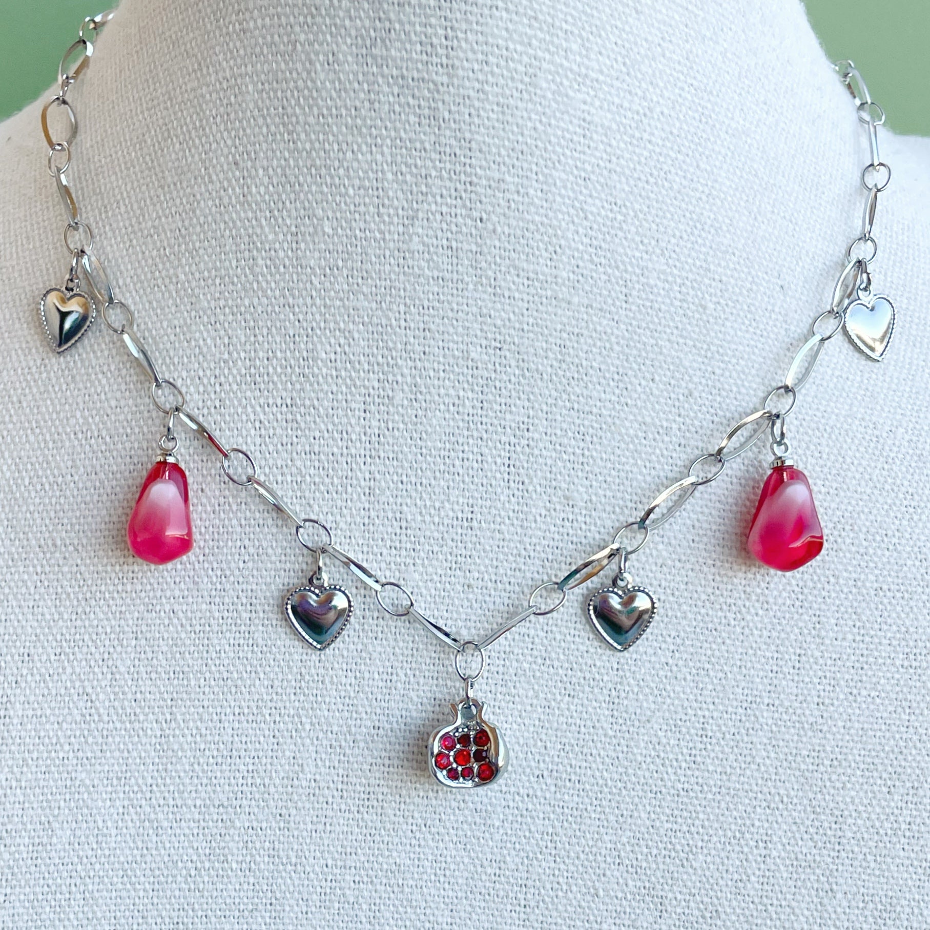Collar Multicharm “Sultana” (plateado)