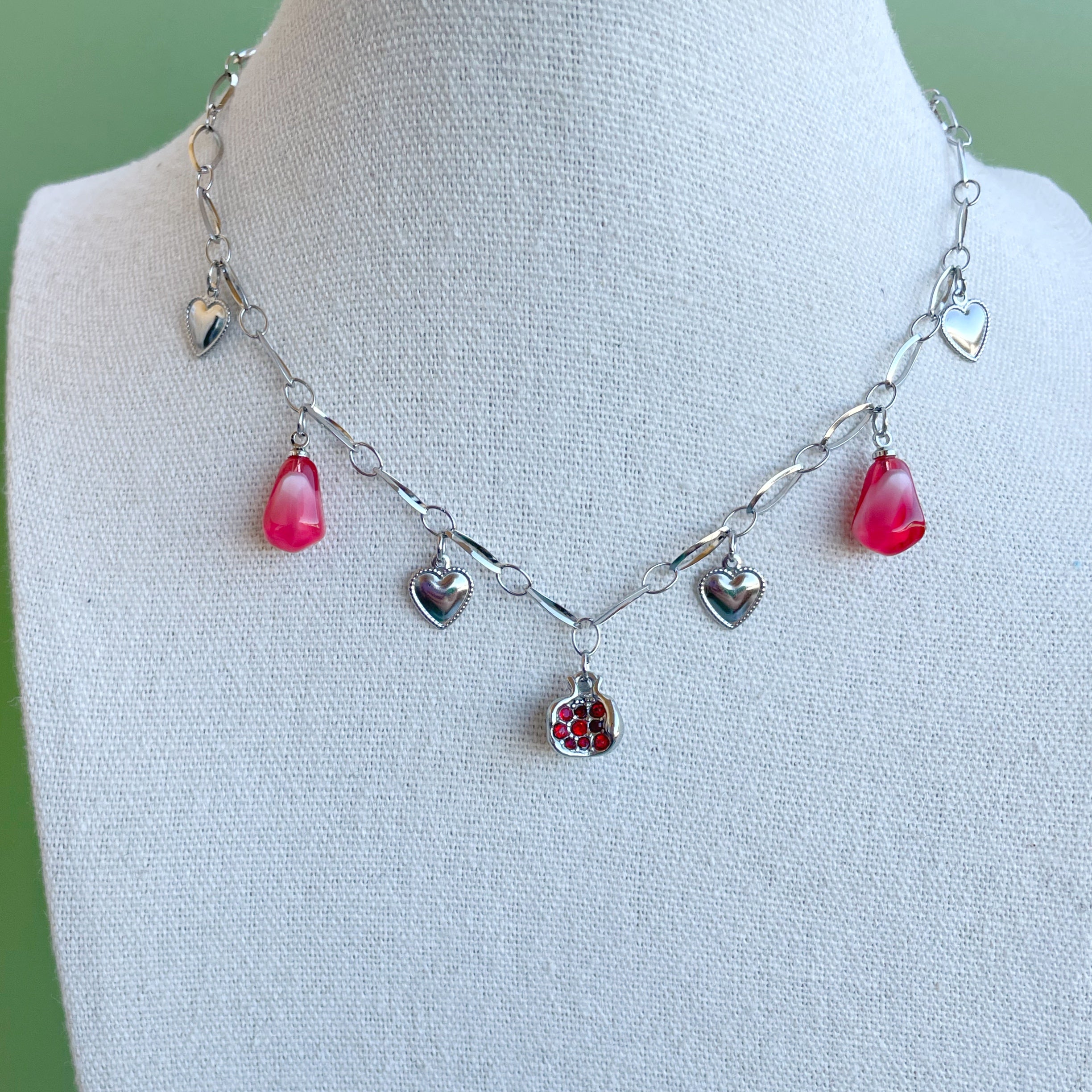 Collar Multicharm “Sultana” (plateado)