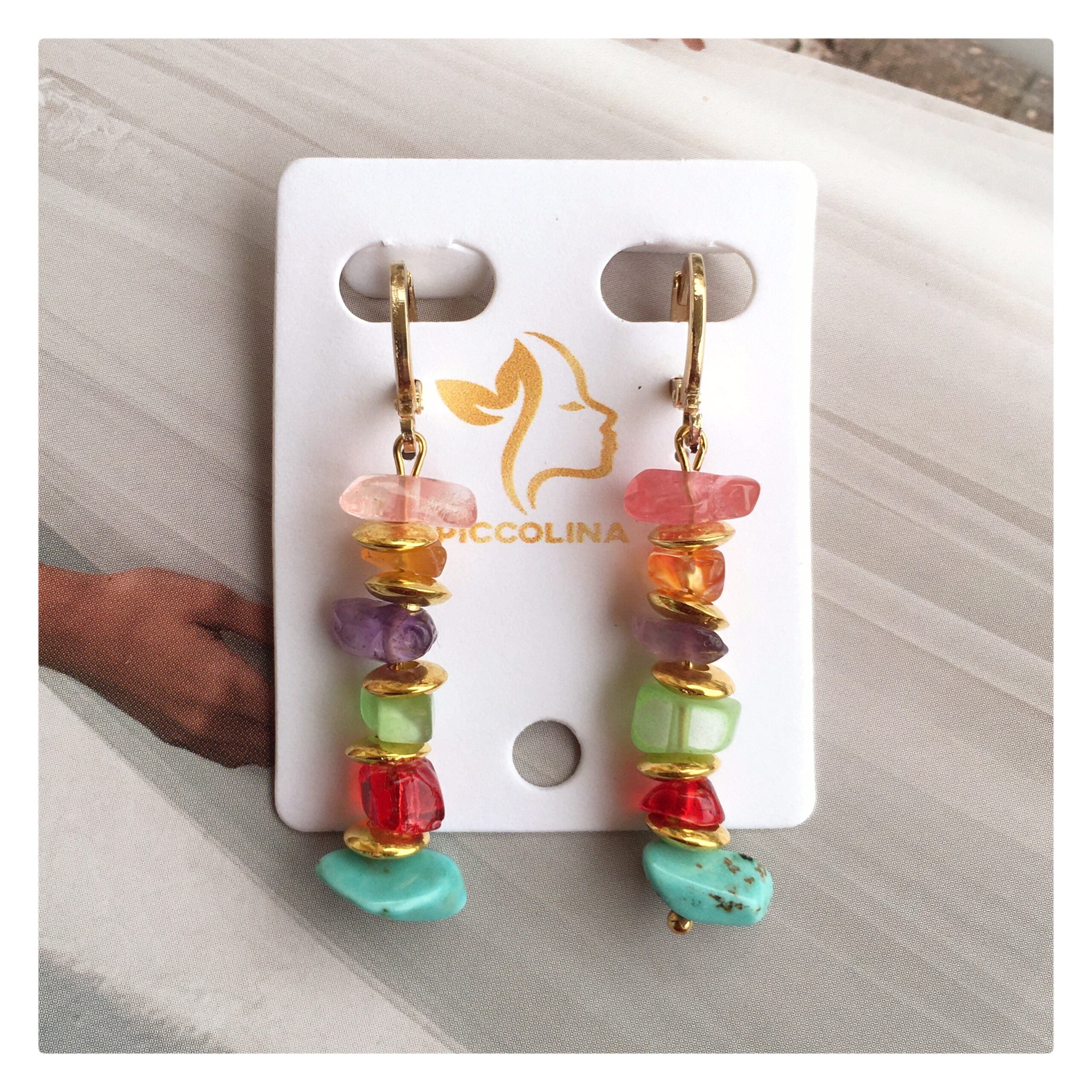 “Oasis” Pendientes Oro