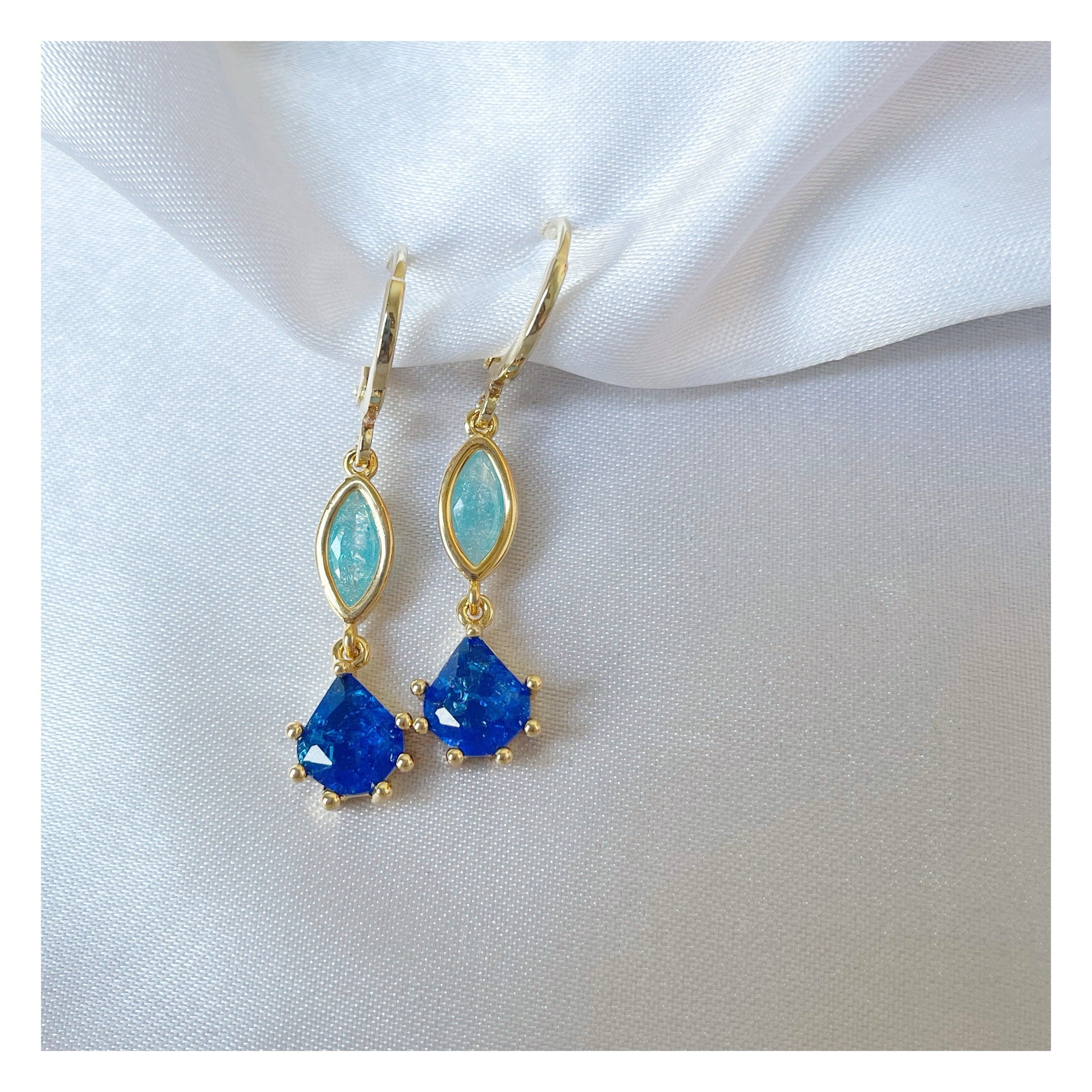 Pendientes “Degradado” azul