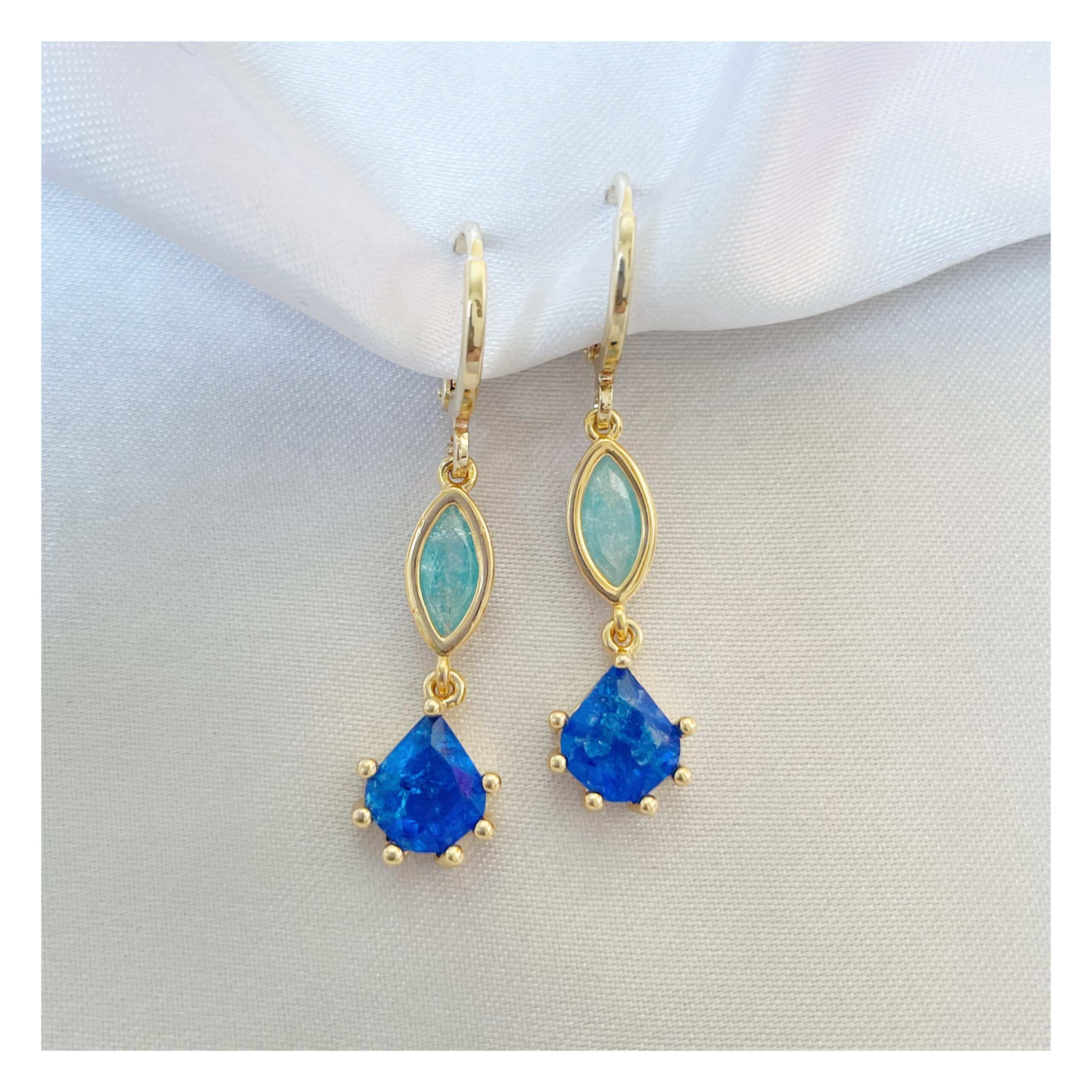 Pendientes “Degradado” azul