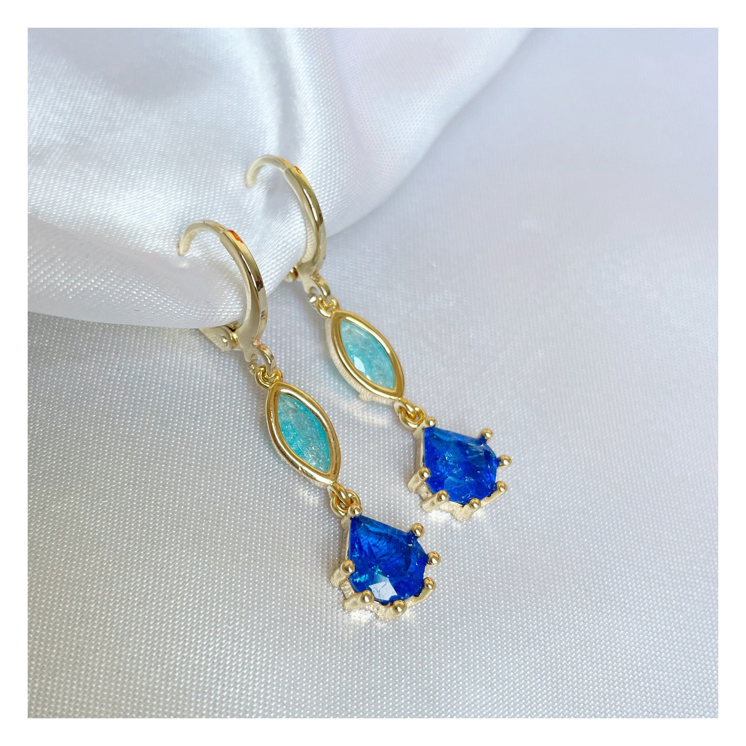 Pendientes “Degradado” azul