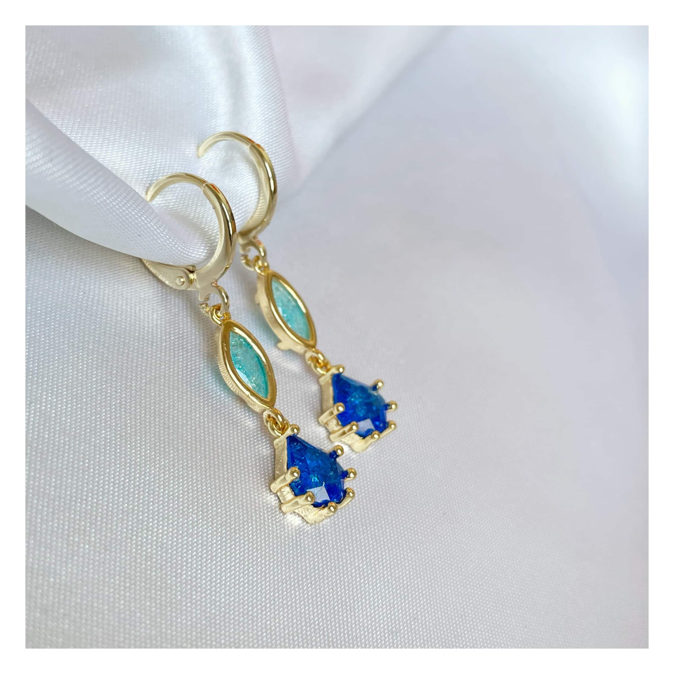 Pendientes “Degradado” azul