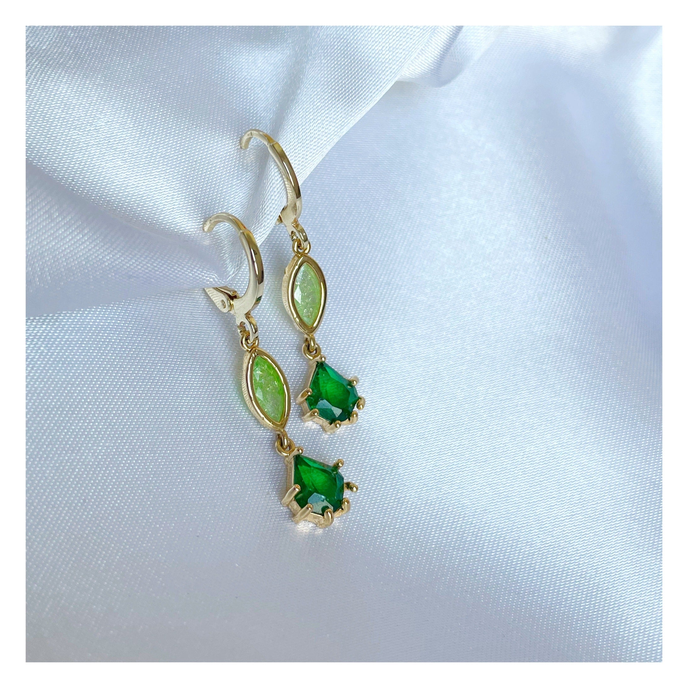 Pendientes “Degradado” verde