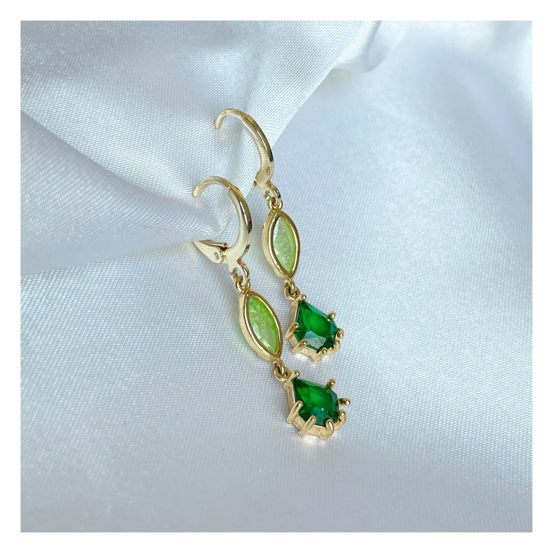 Pendientes “Degradado” verde