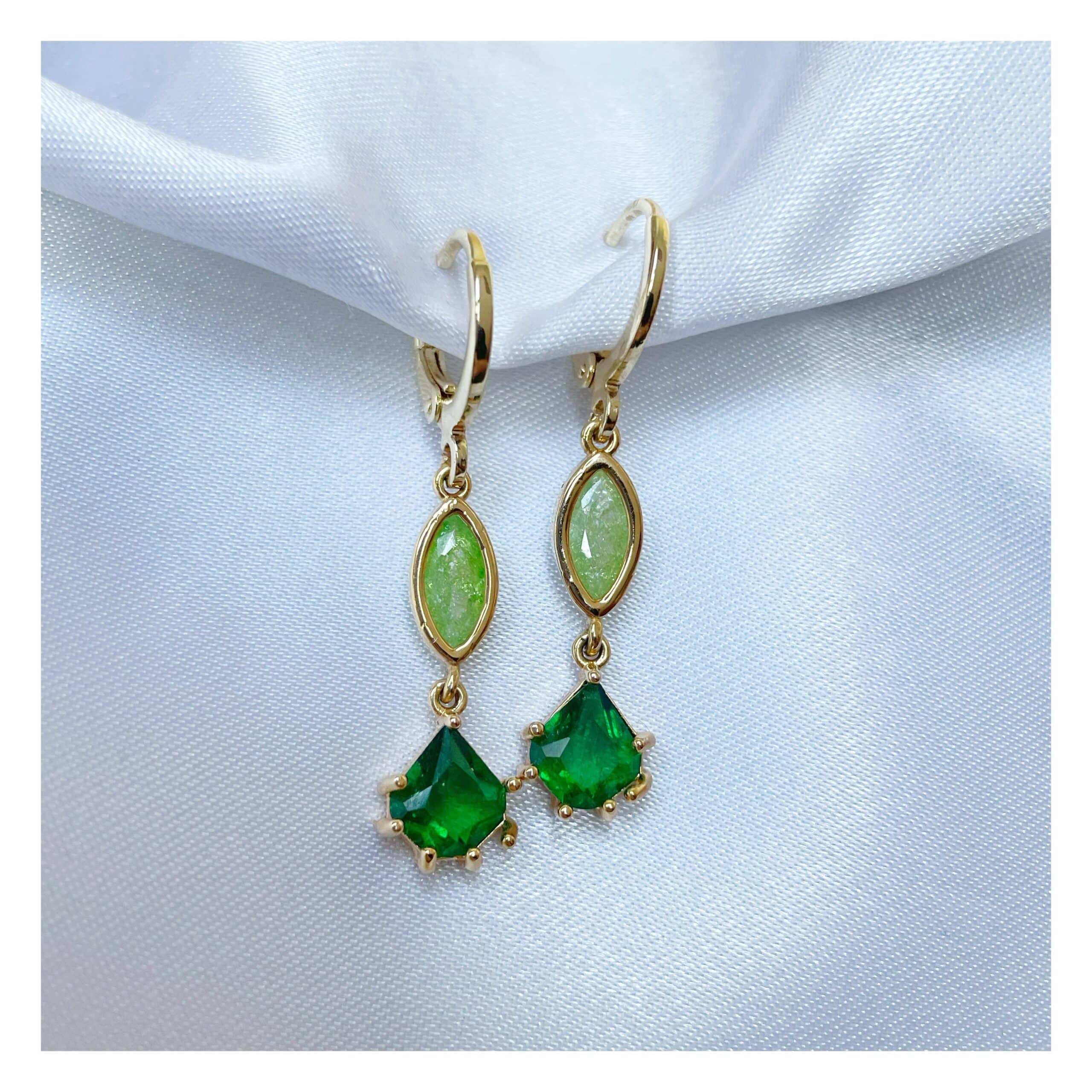 Pendientes “Degradado” verde