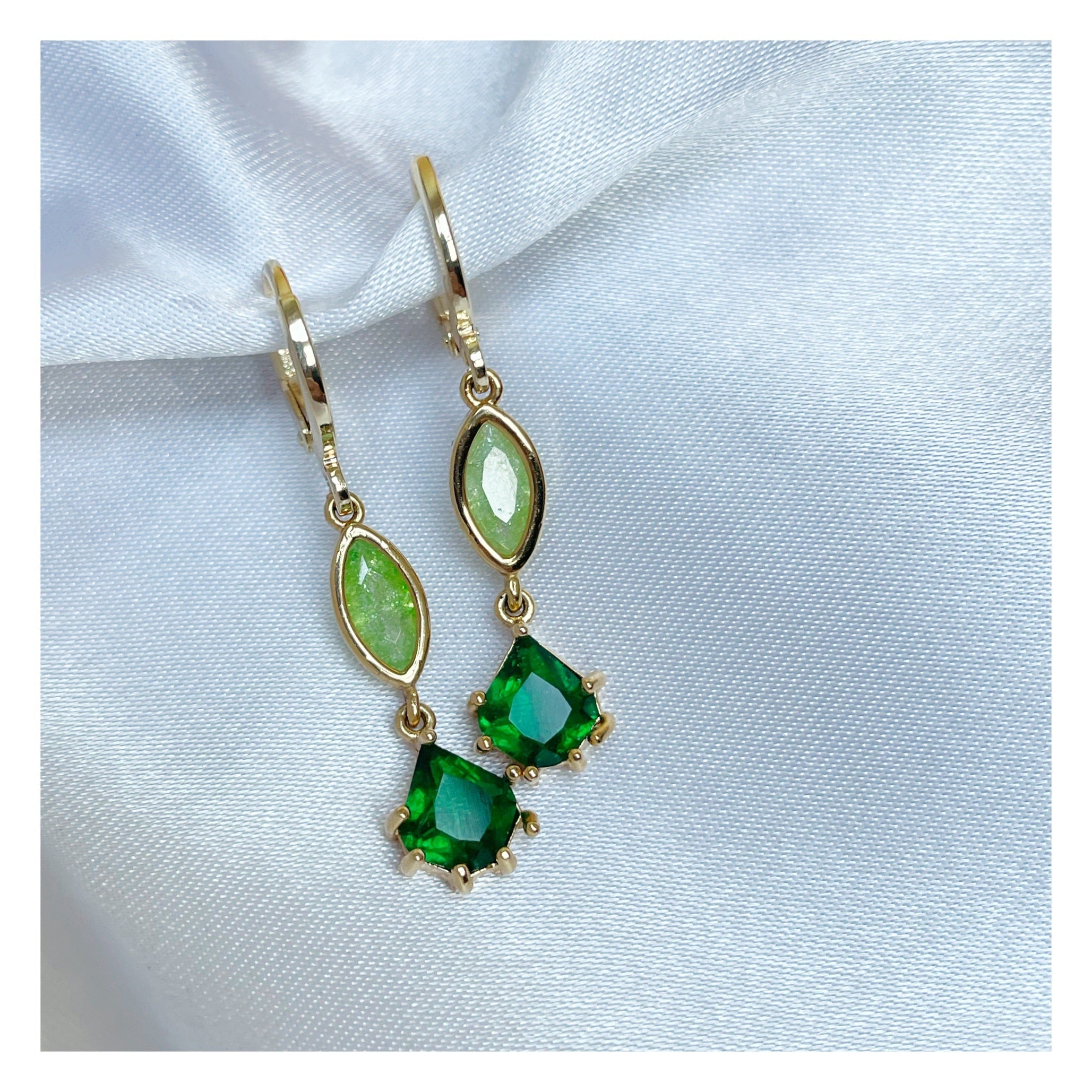 Pendientes “Degradado” verde