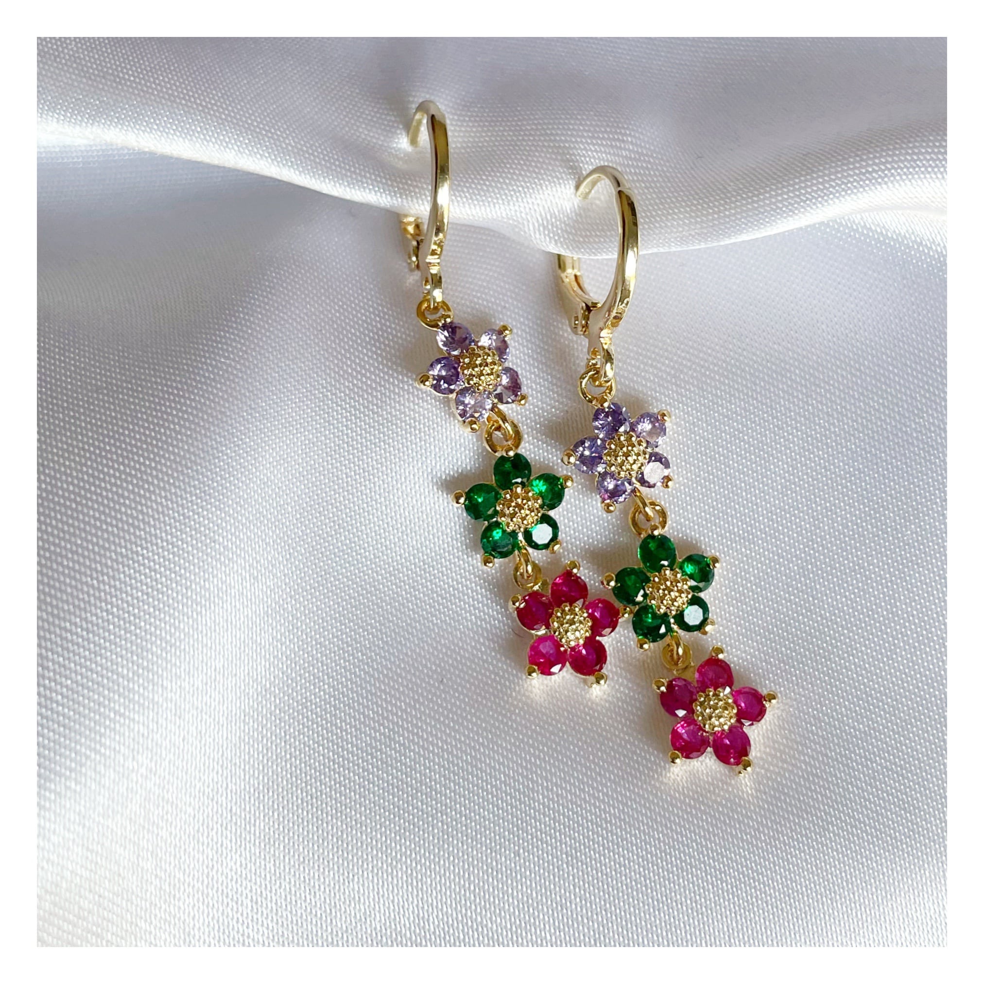Pendientes “Florecillas colores”