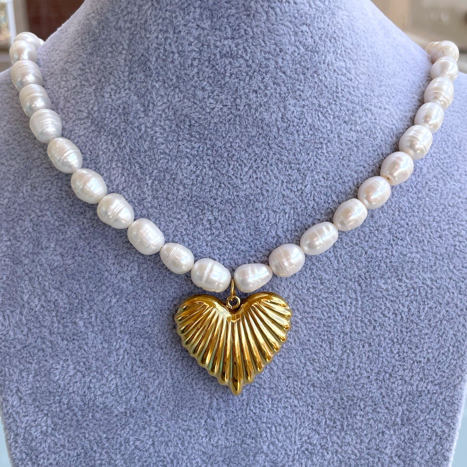 Collar perlas “Flying Heart”