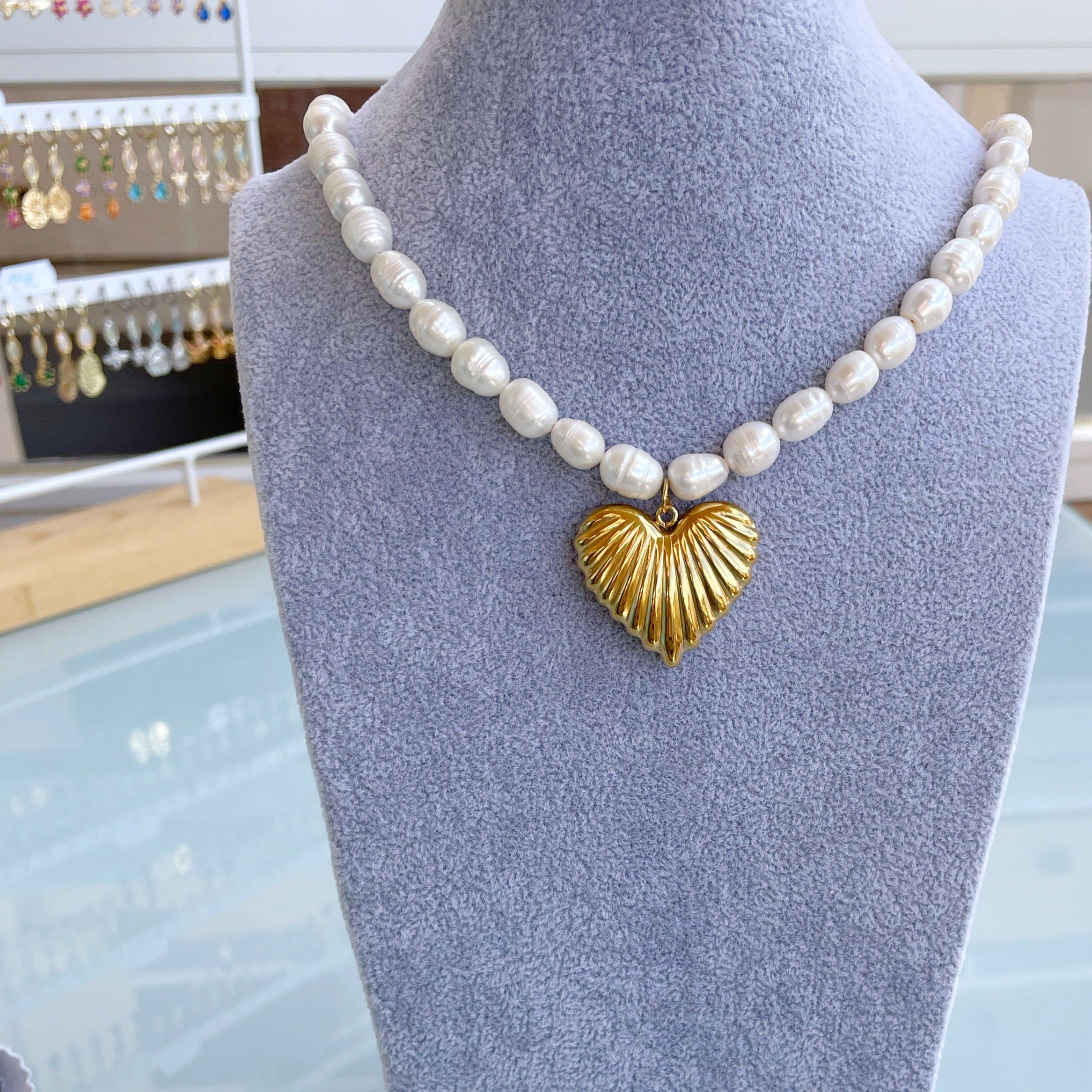Collar perlas “Flying Heart”