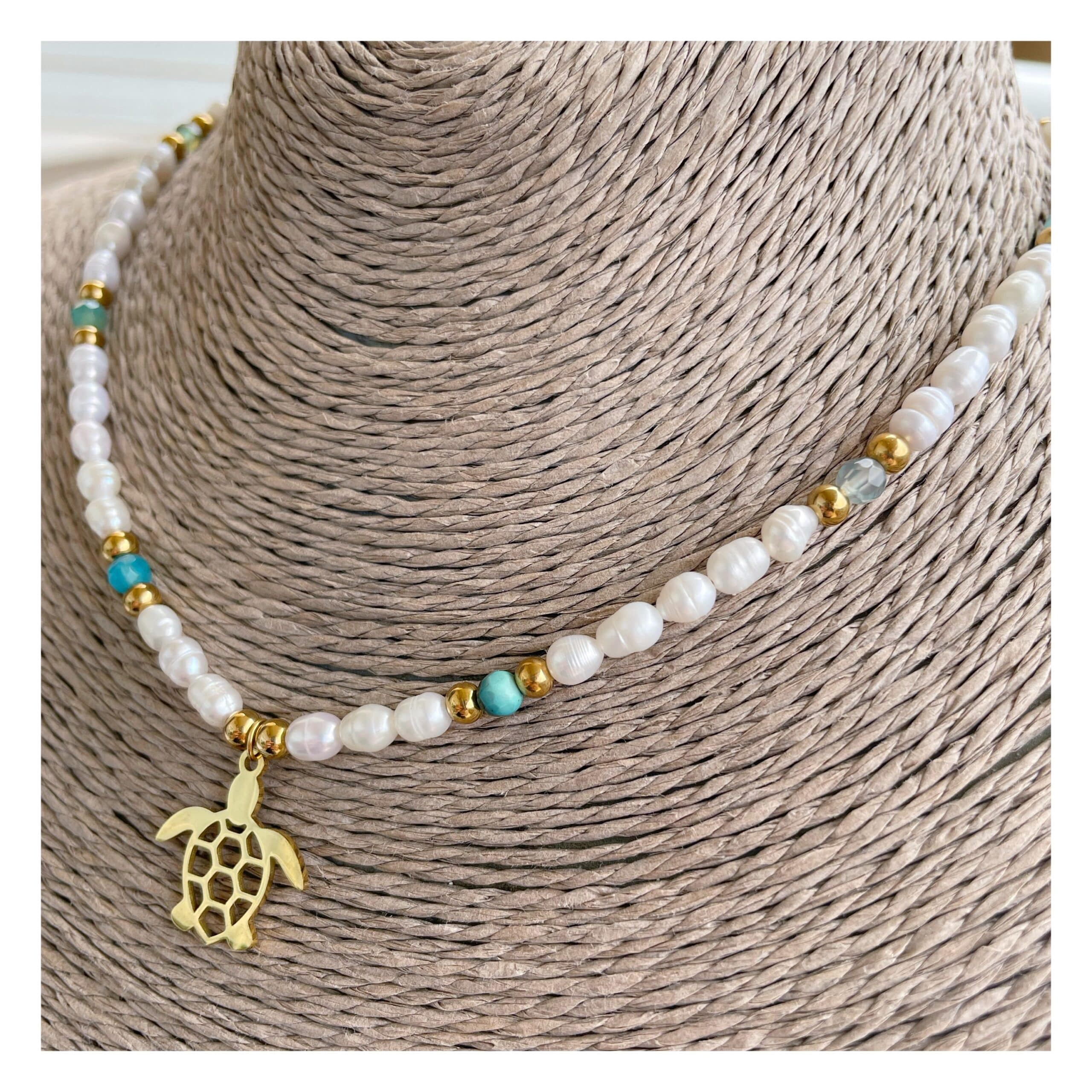 Collar perlas “Tortuguita”