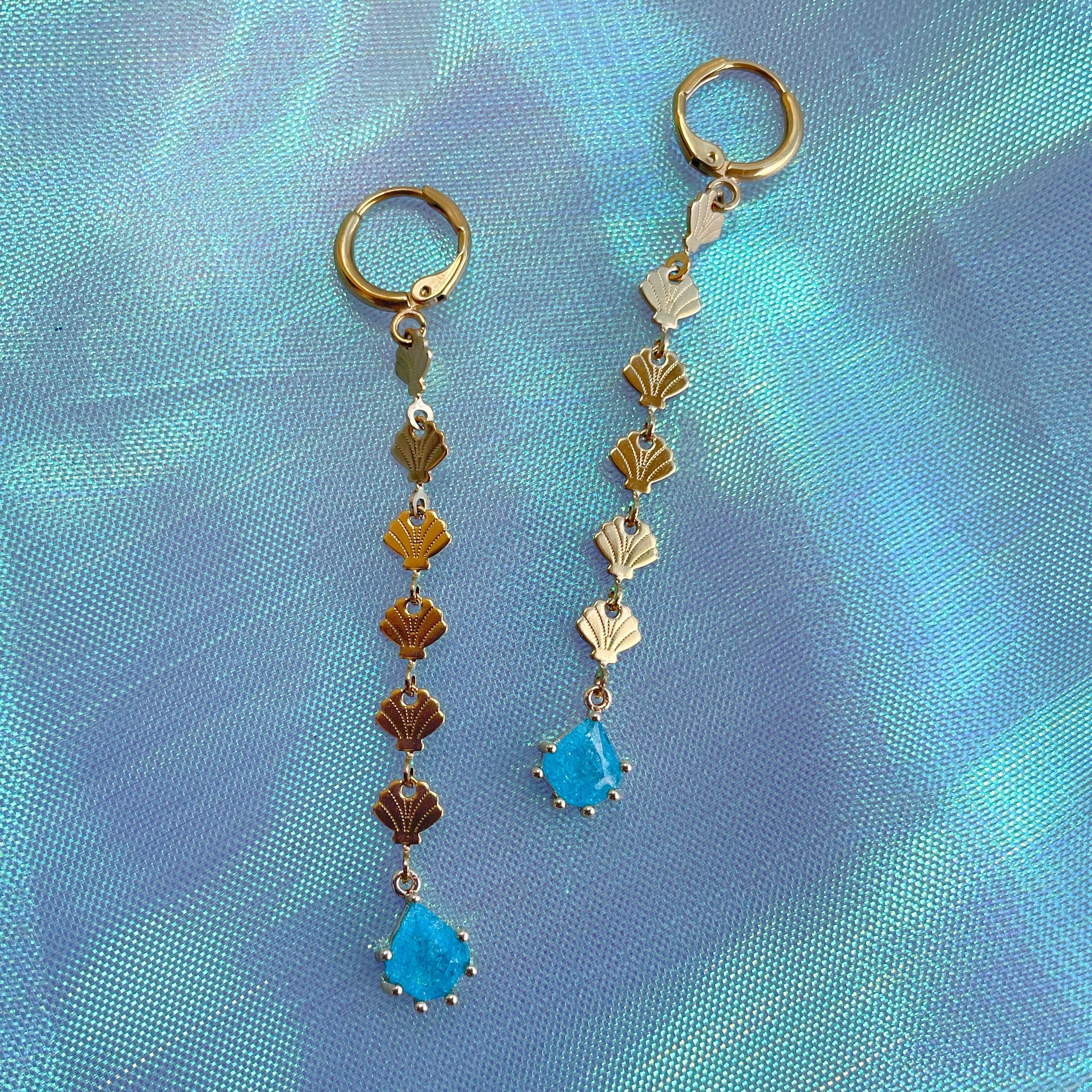 Pendientes “Sirenita” azul