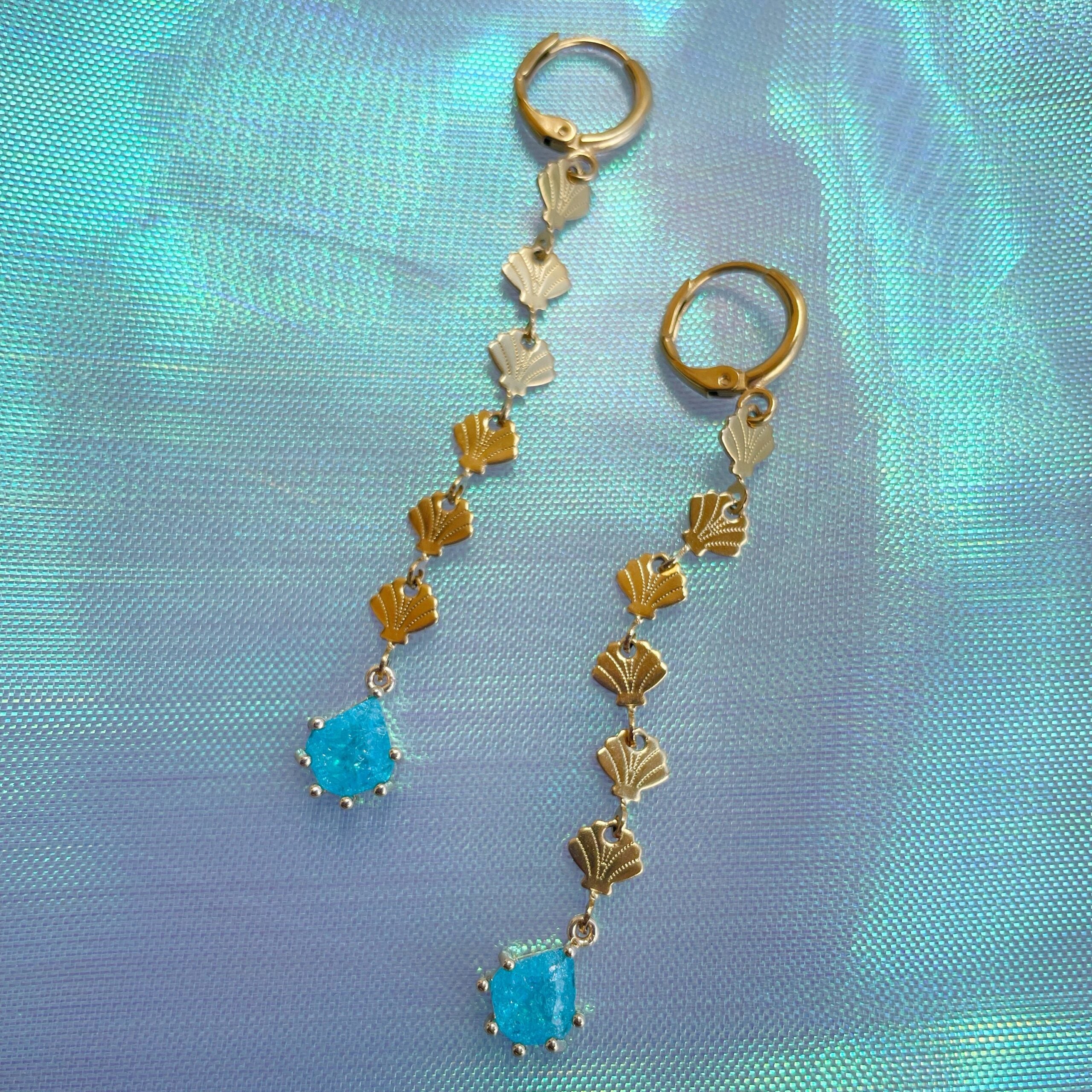 Pendientes “Sirenita” azul