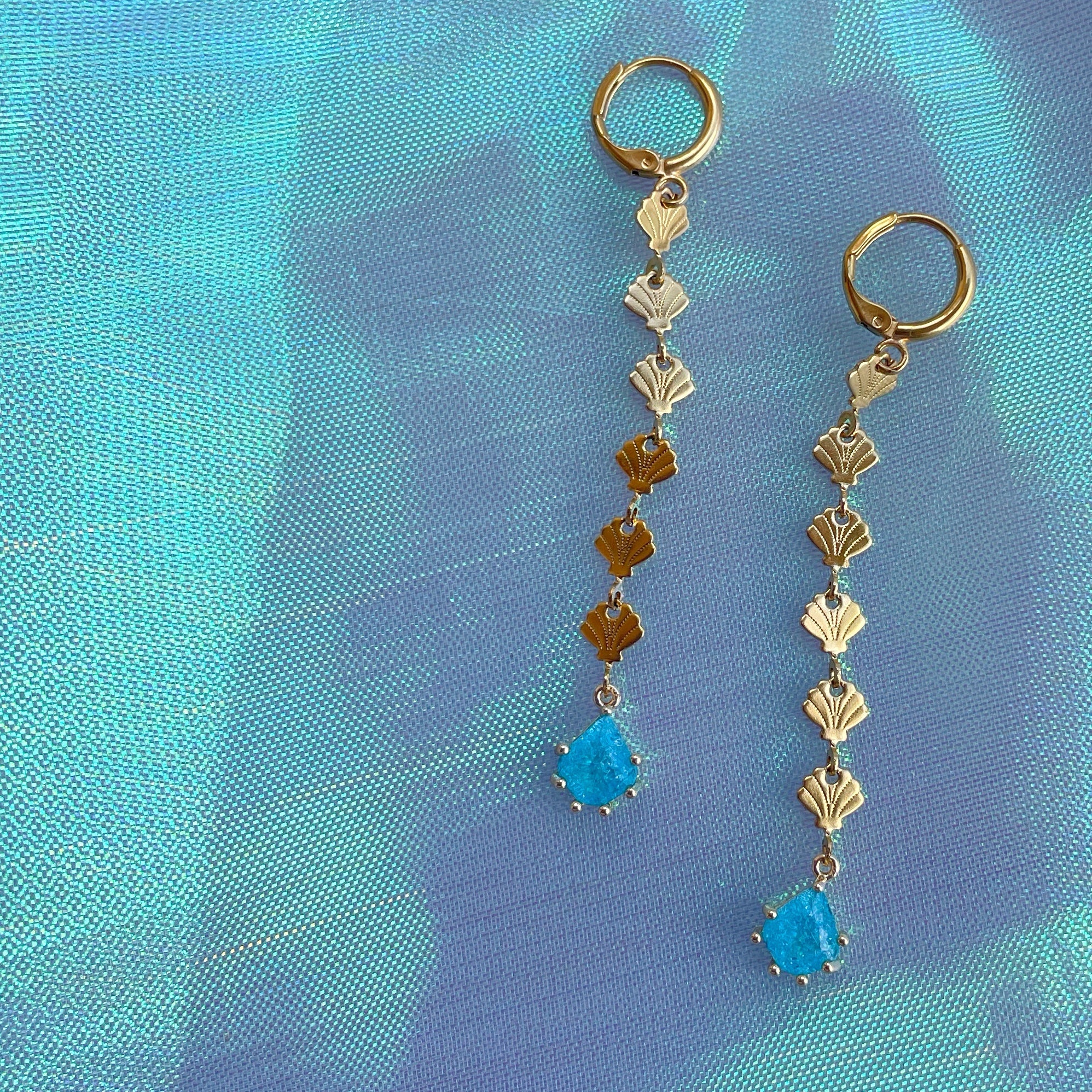 Pendientes “Sirenita” azul