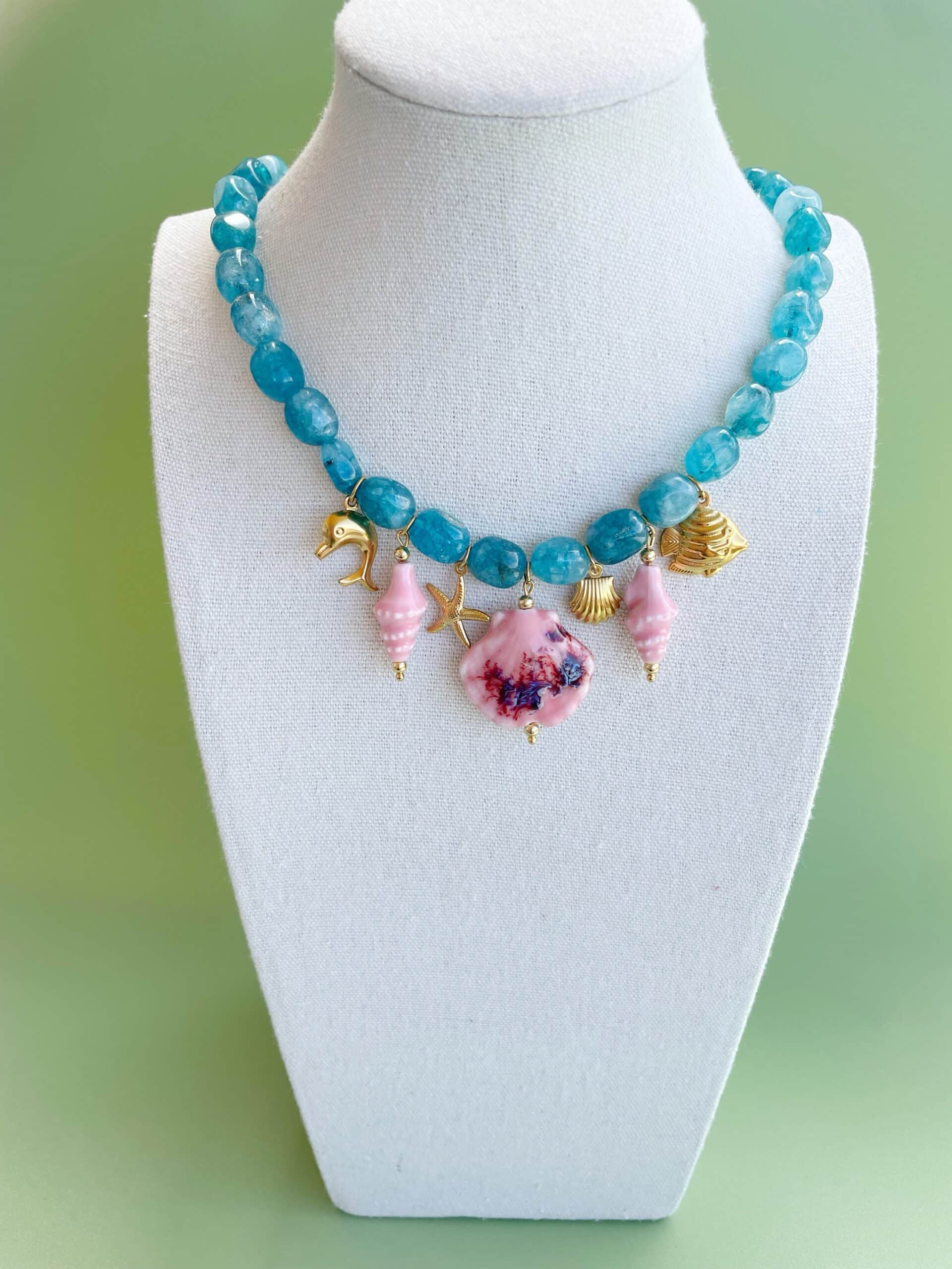 Collar piedras “Sirena Azul”