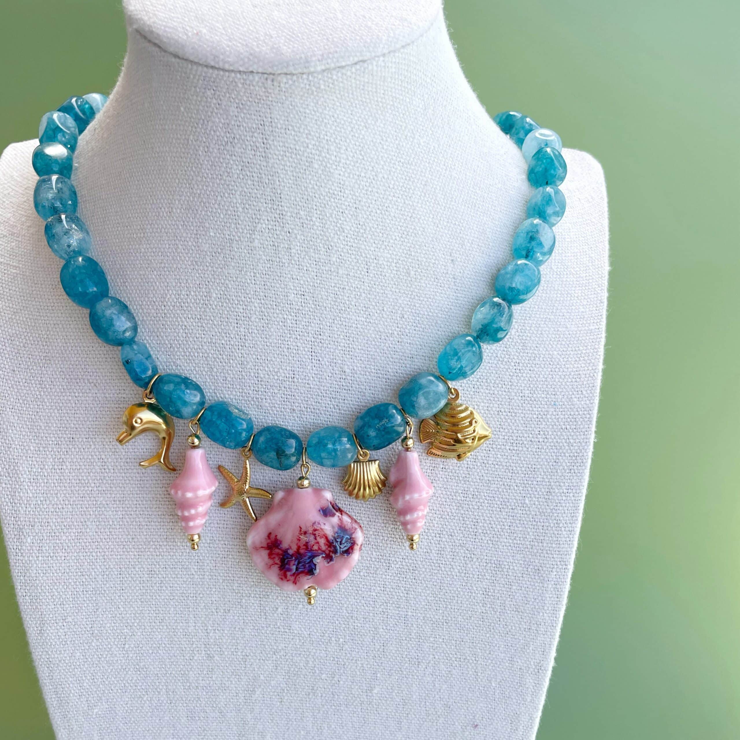 Collar piedras “Sirena Azul”