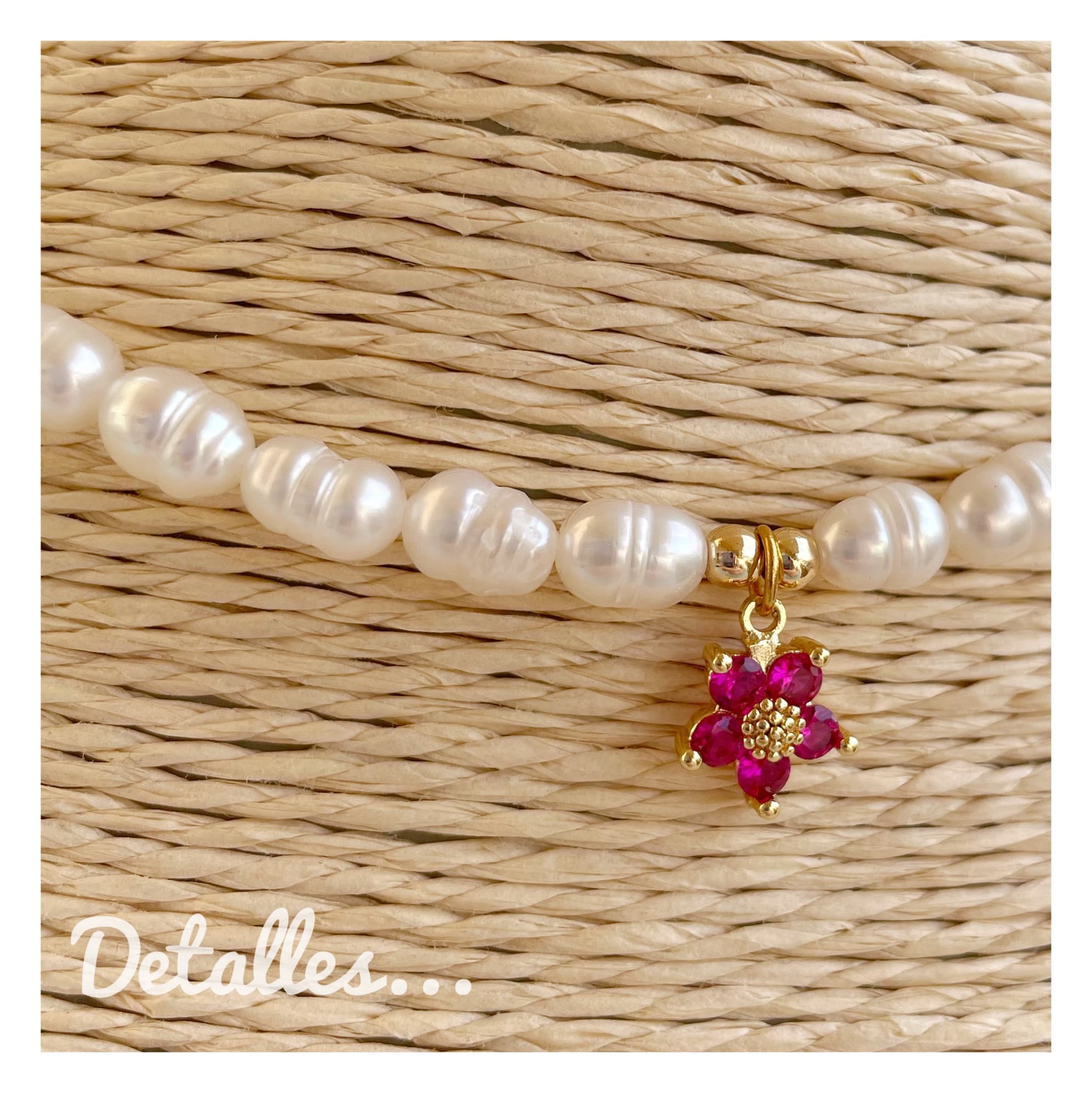 Collar perlas  “ Fiore Rosa”