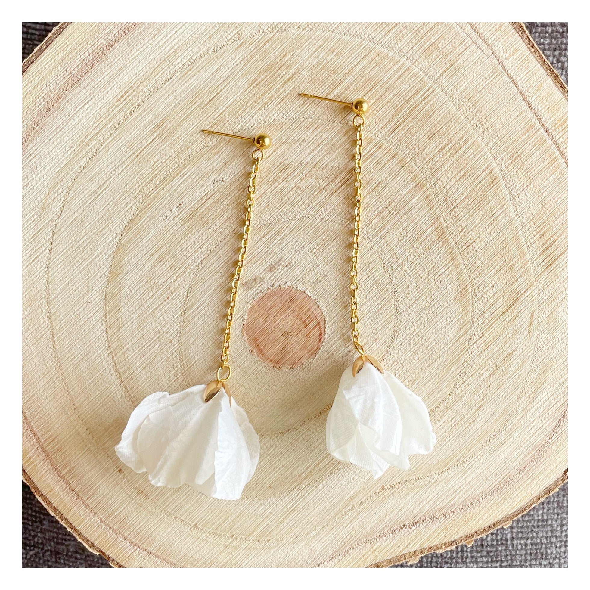 Pendientes “Fleures” blanco
