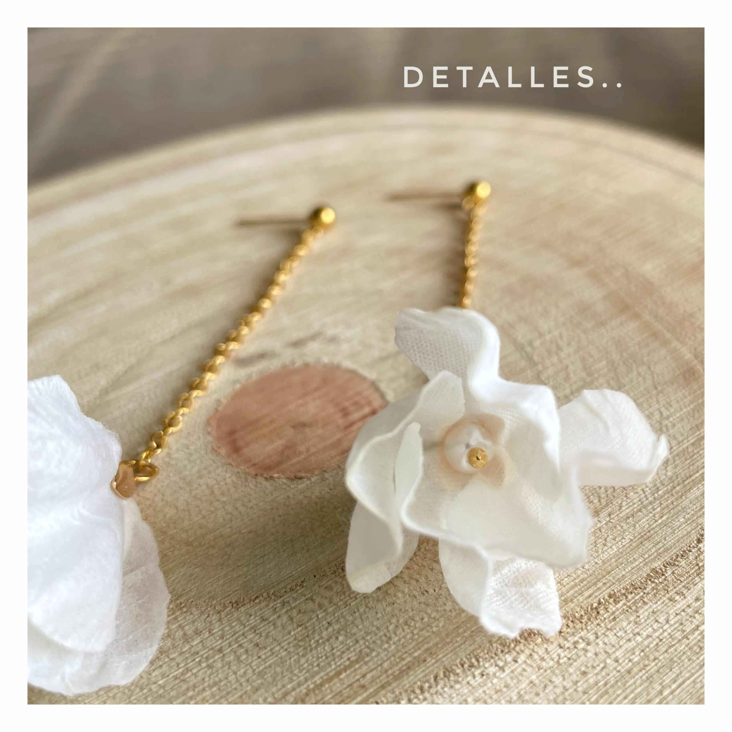 Pendientes “Fleures” blanco