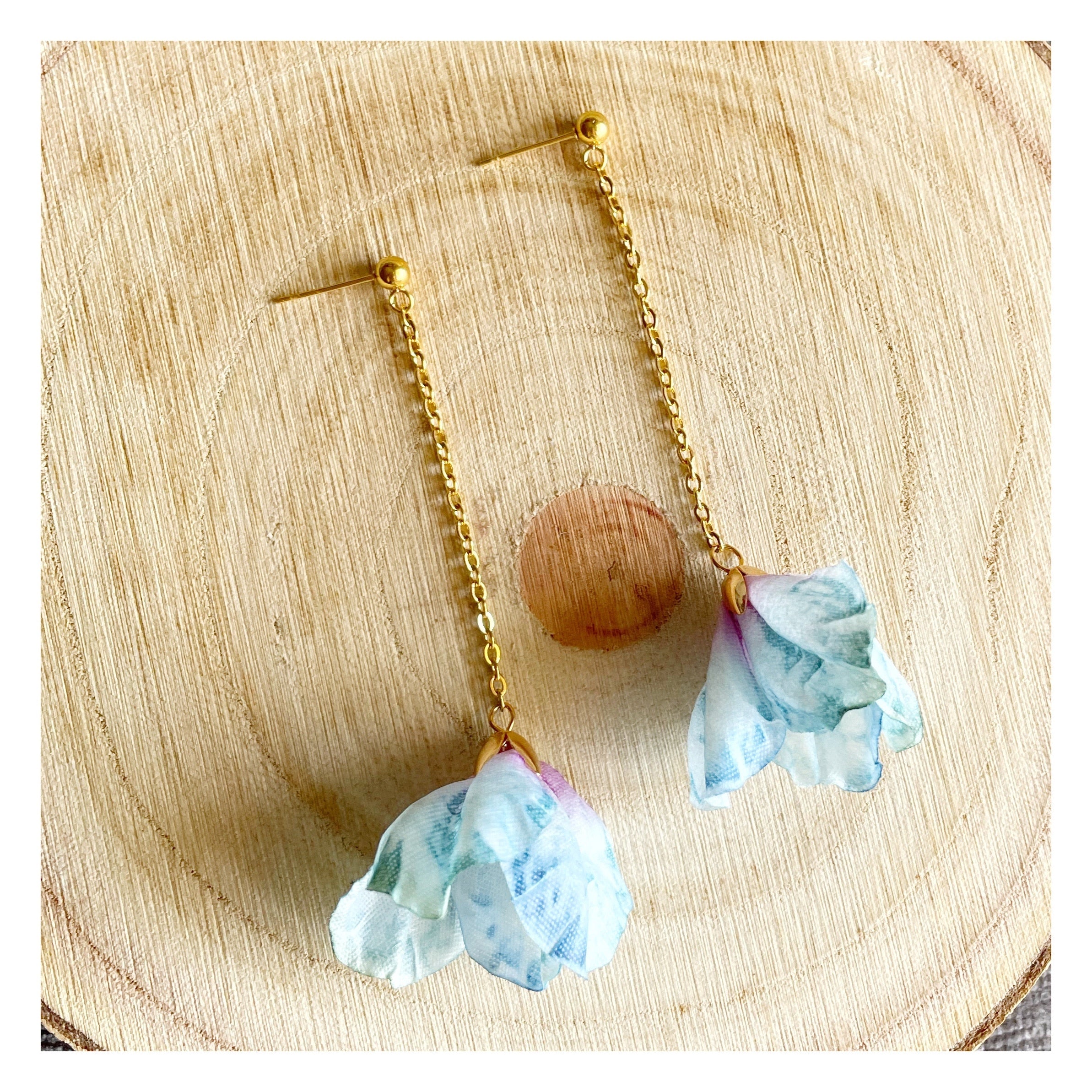 Pendientes “Fleures” azul
