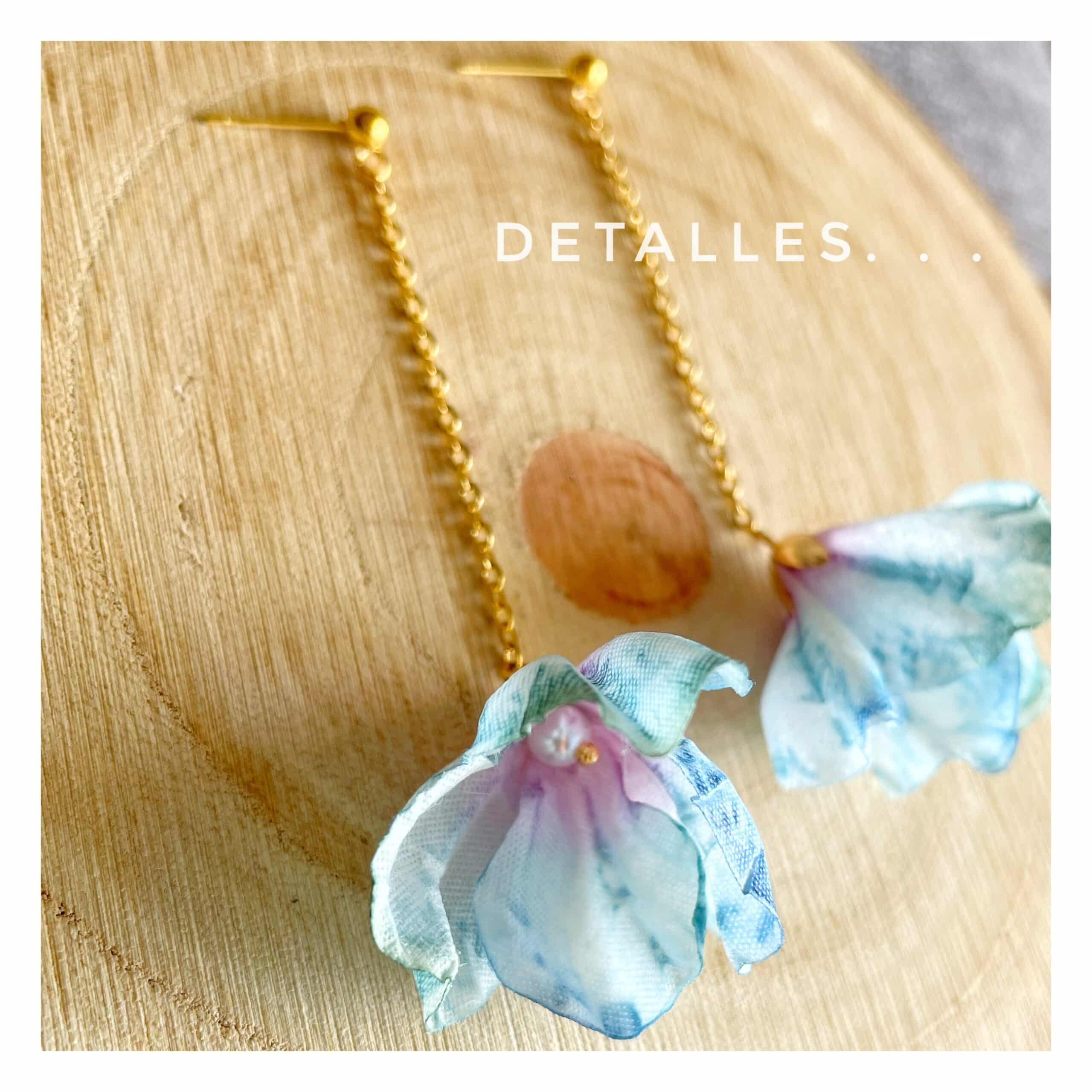 Pendientes “Fleures” azul