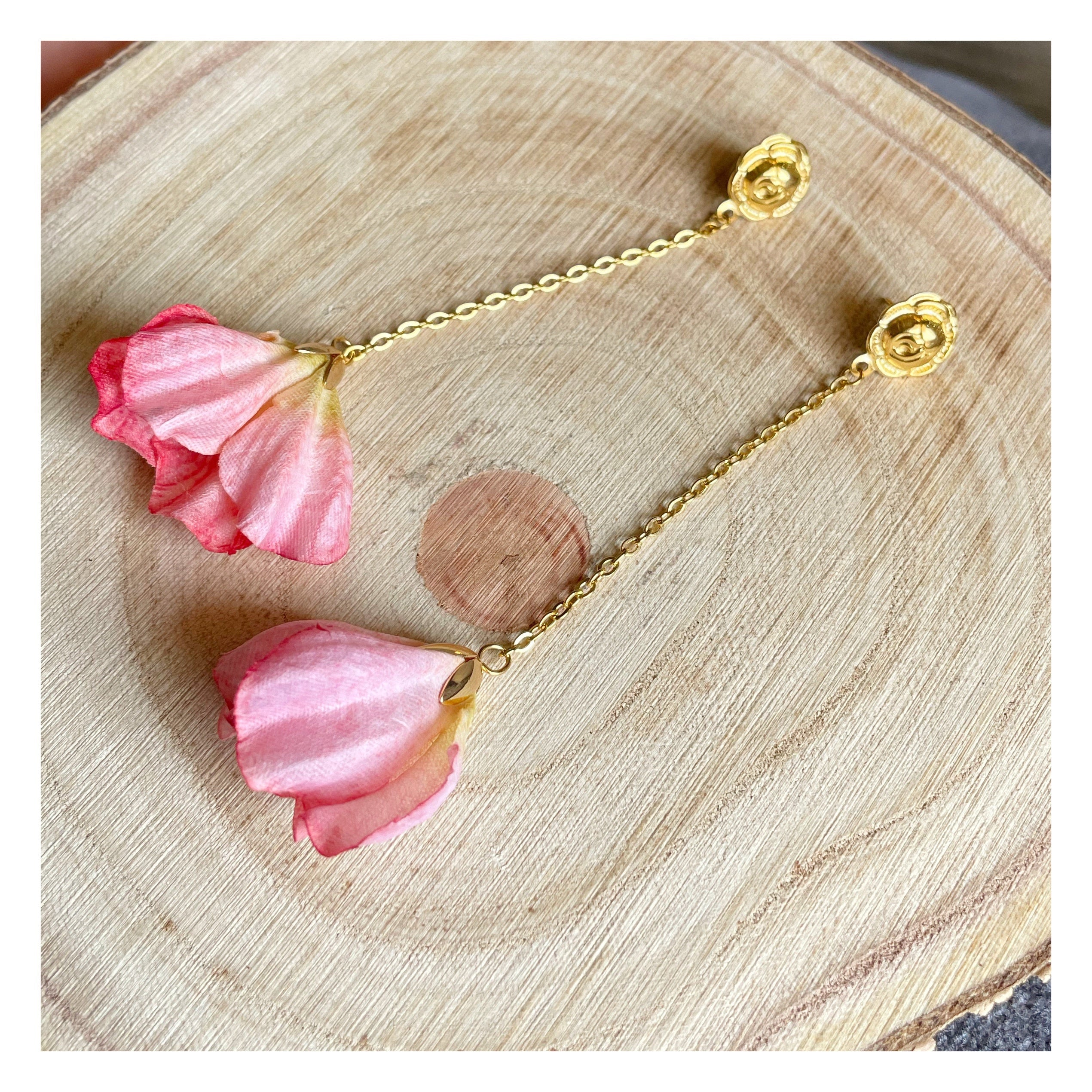 Pendientes “Fleures” Rosa
