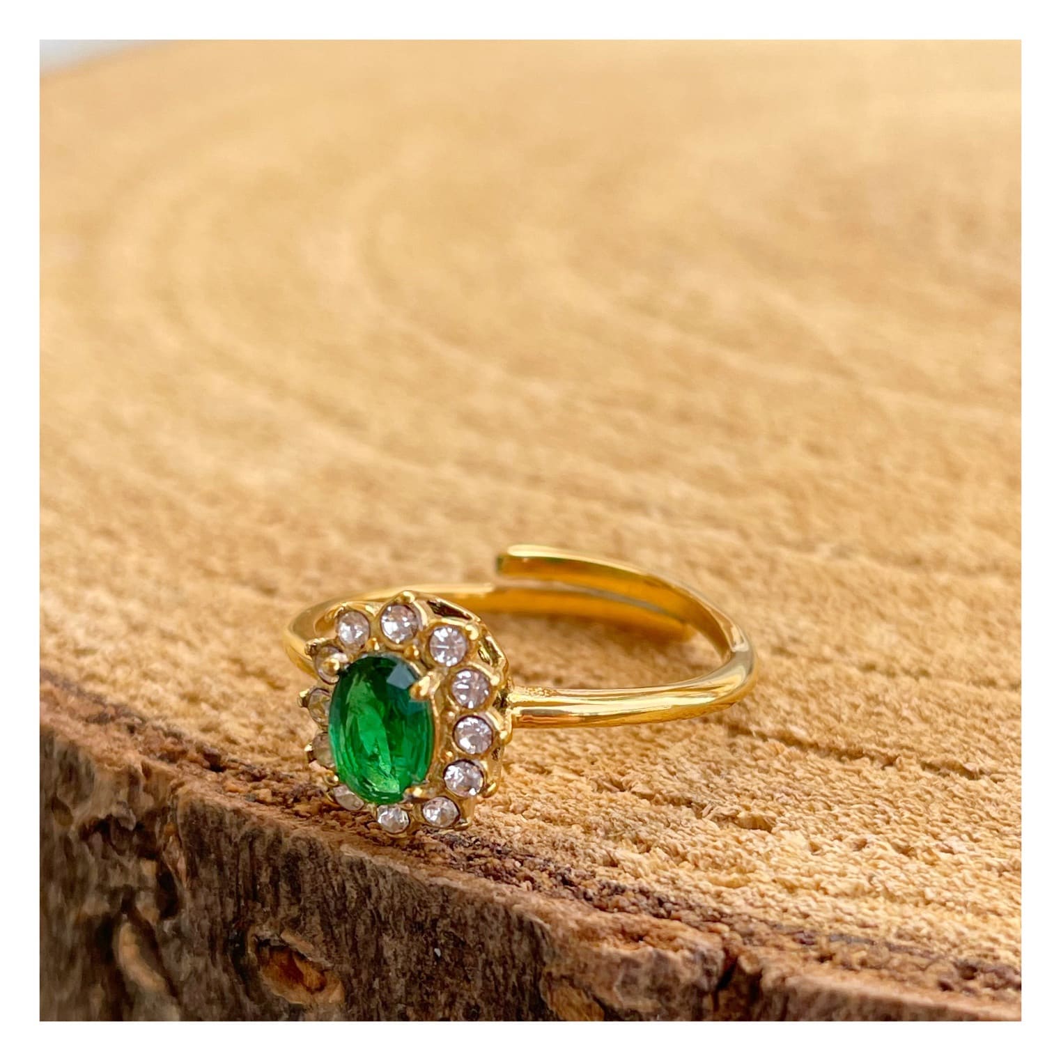 Anillo “Princesa Diana” verde