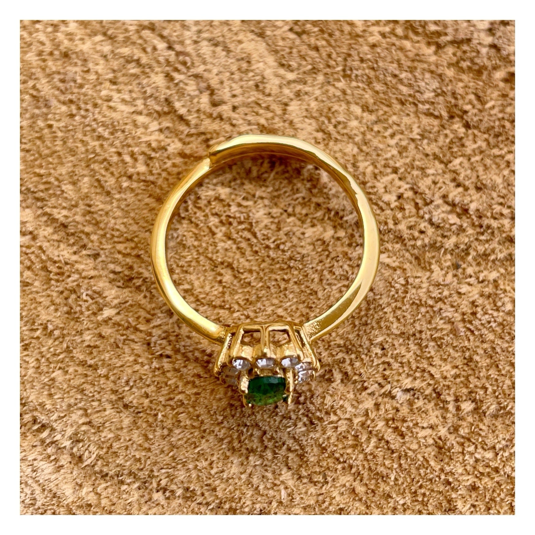 Anillo “Princesa Diana” verde