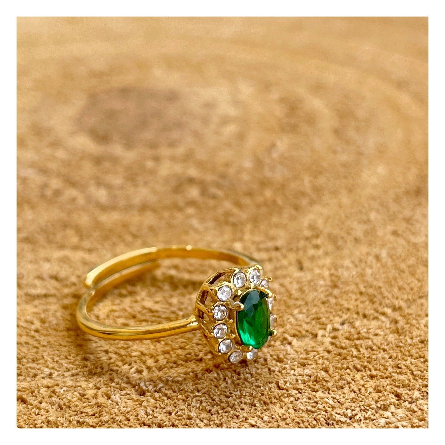 Anillo “Princesa Diana” verde