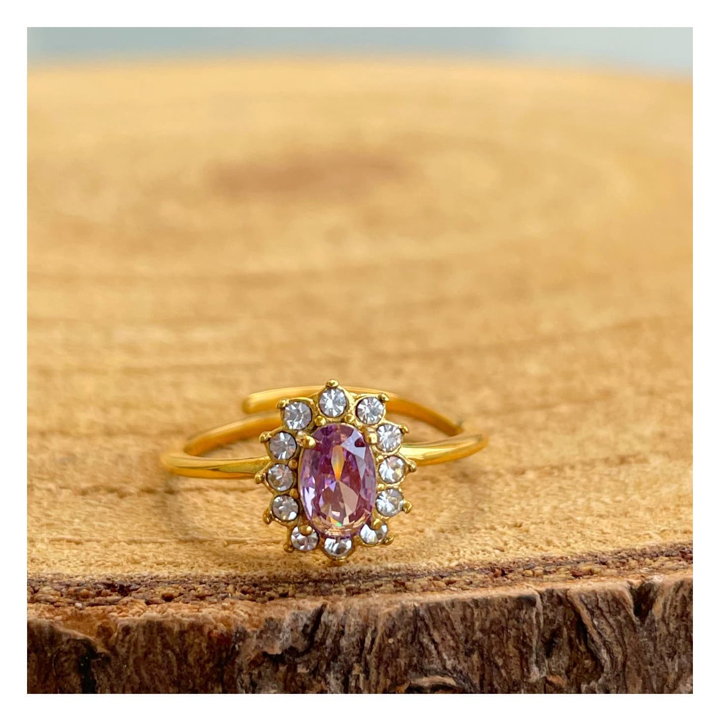 Anillo “Princesa Diana” morado