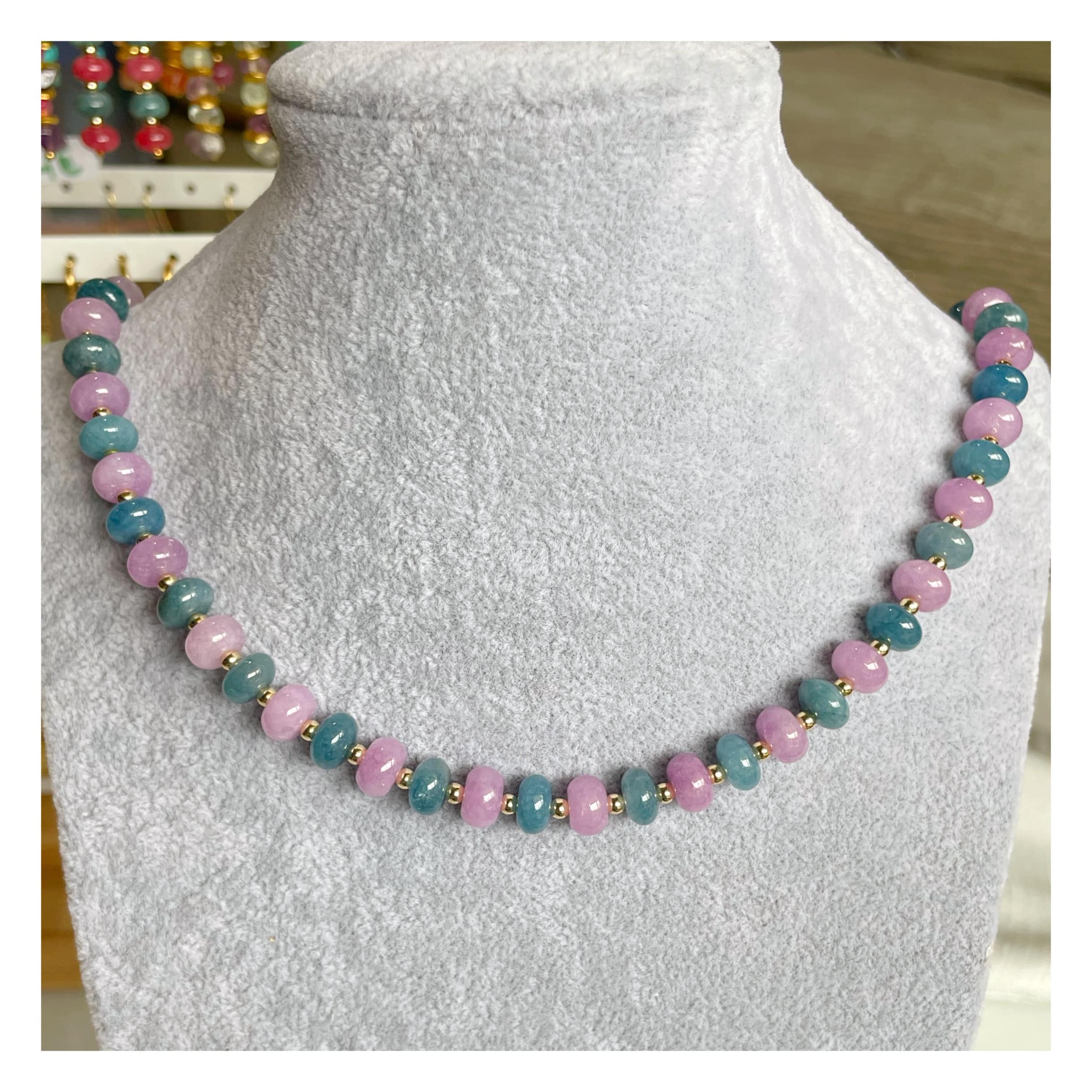 Collar piedras redondas “Pastel”