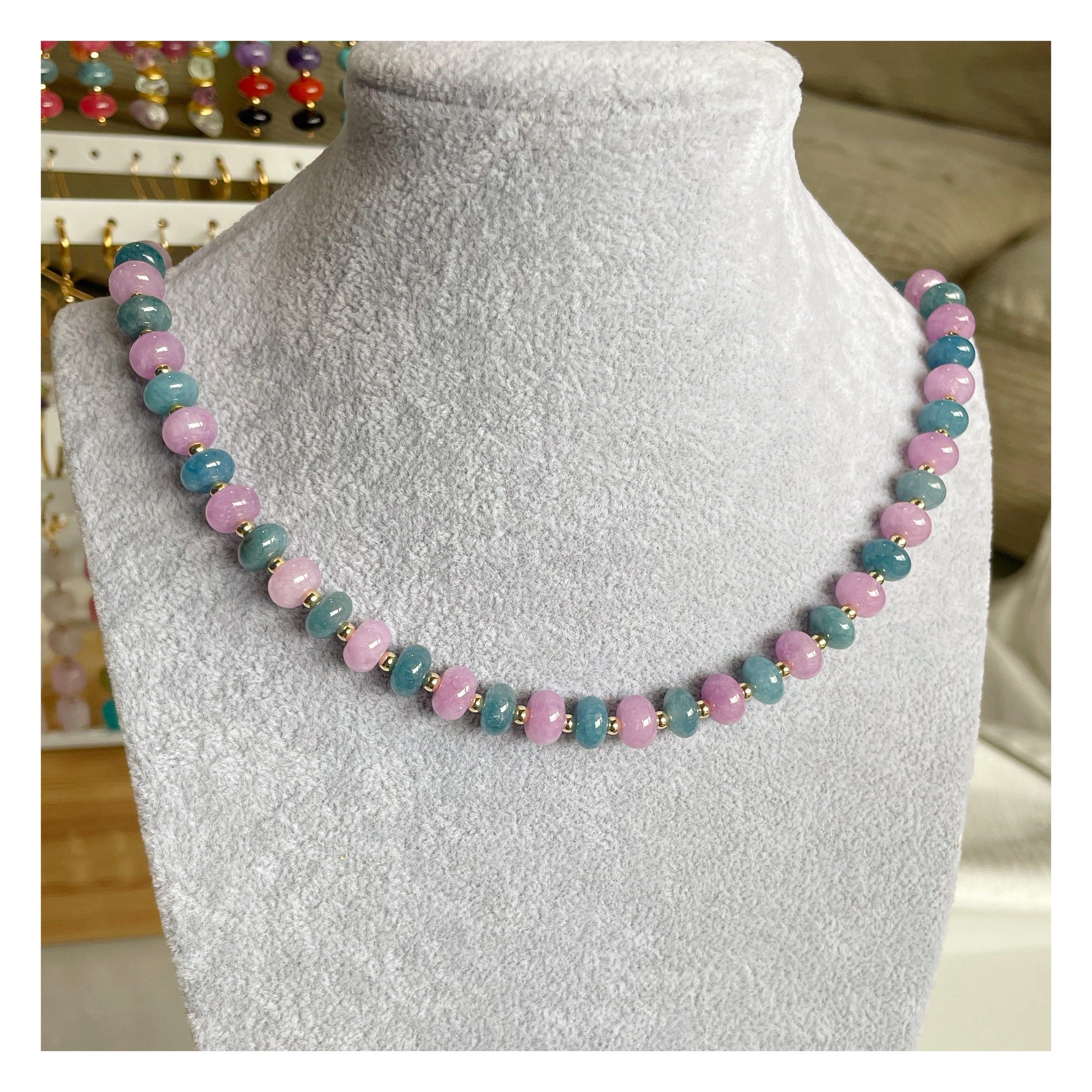 Collar piedras redondas “Pastel”