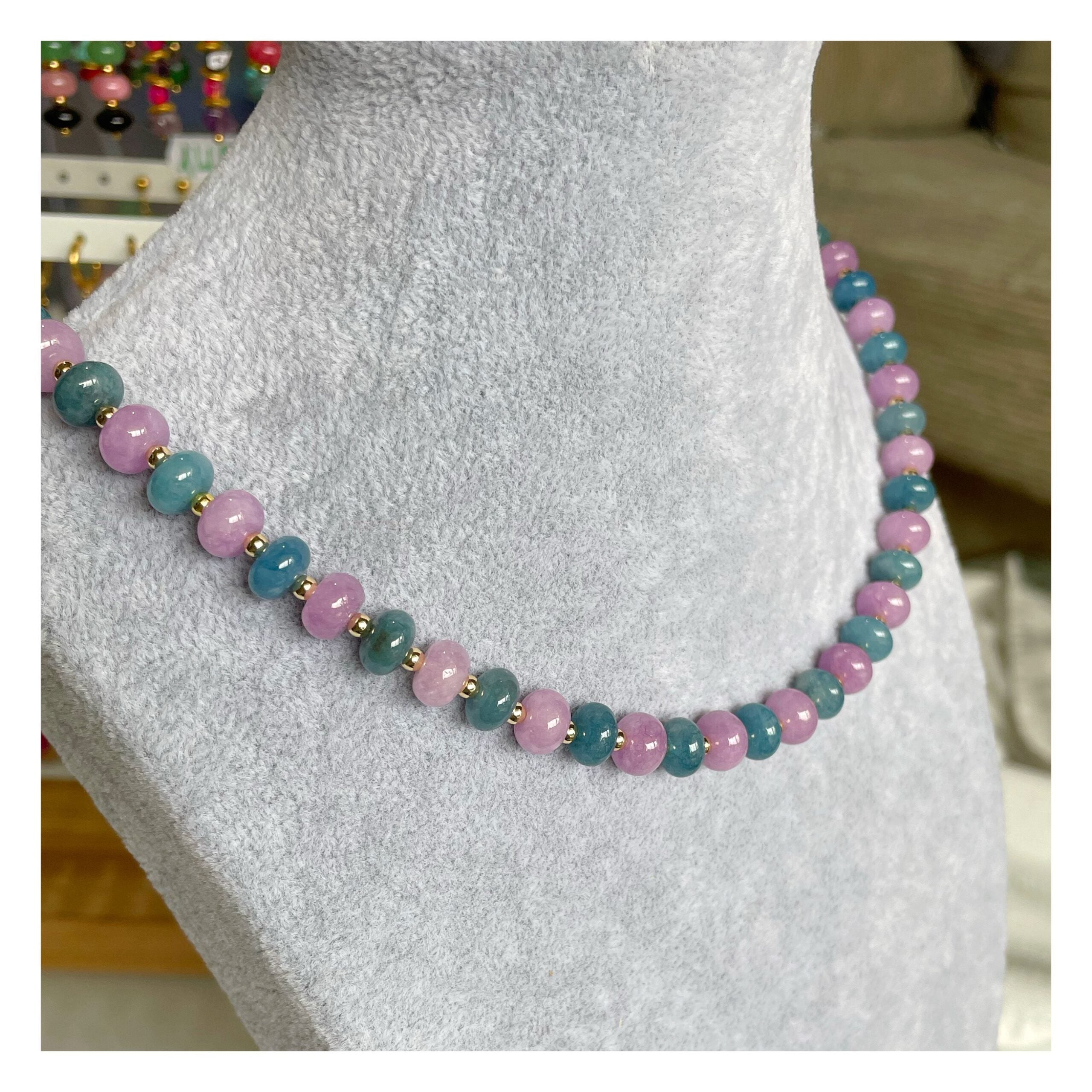 Collar piedras redondas “Pastel”