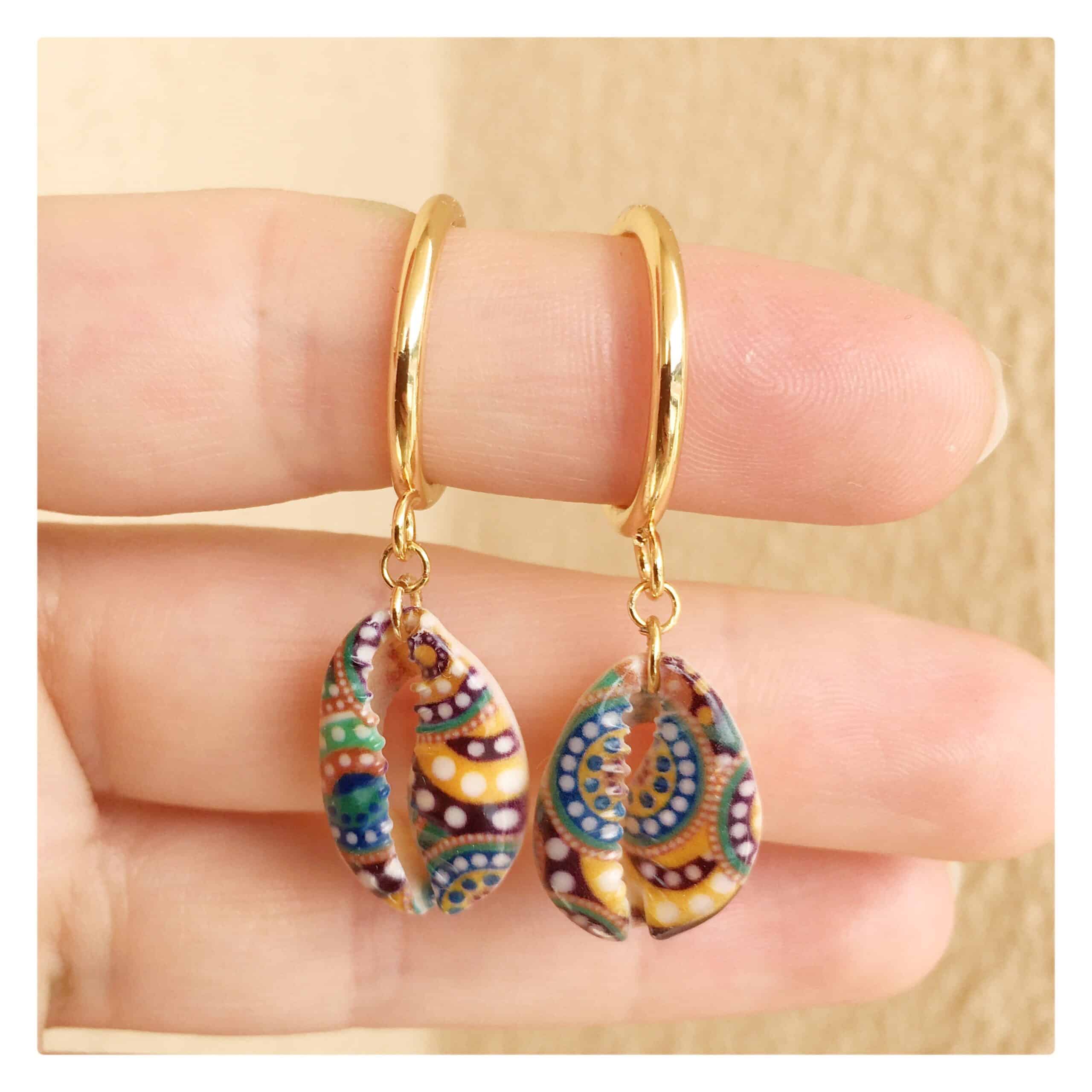 Pendientes caracola “Mandala”