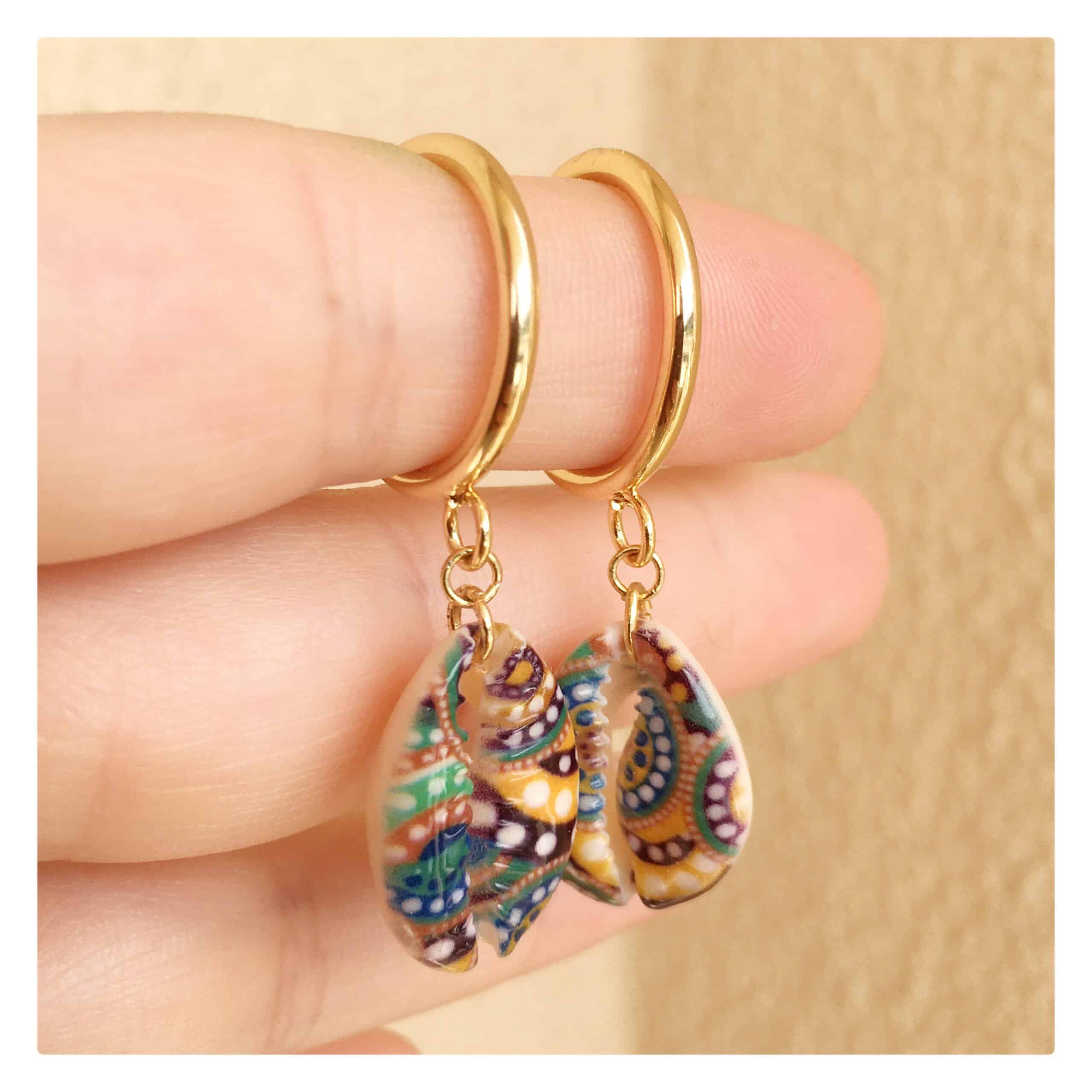 Pendientes caracola “Mandala”