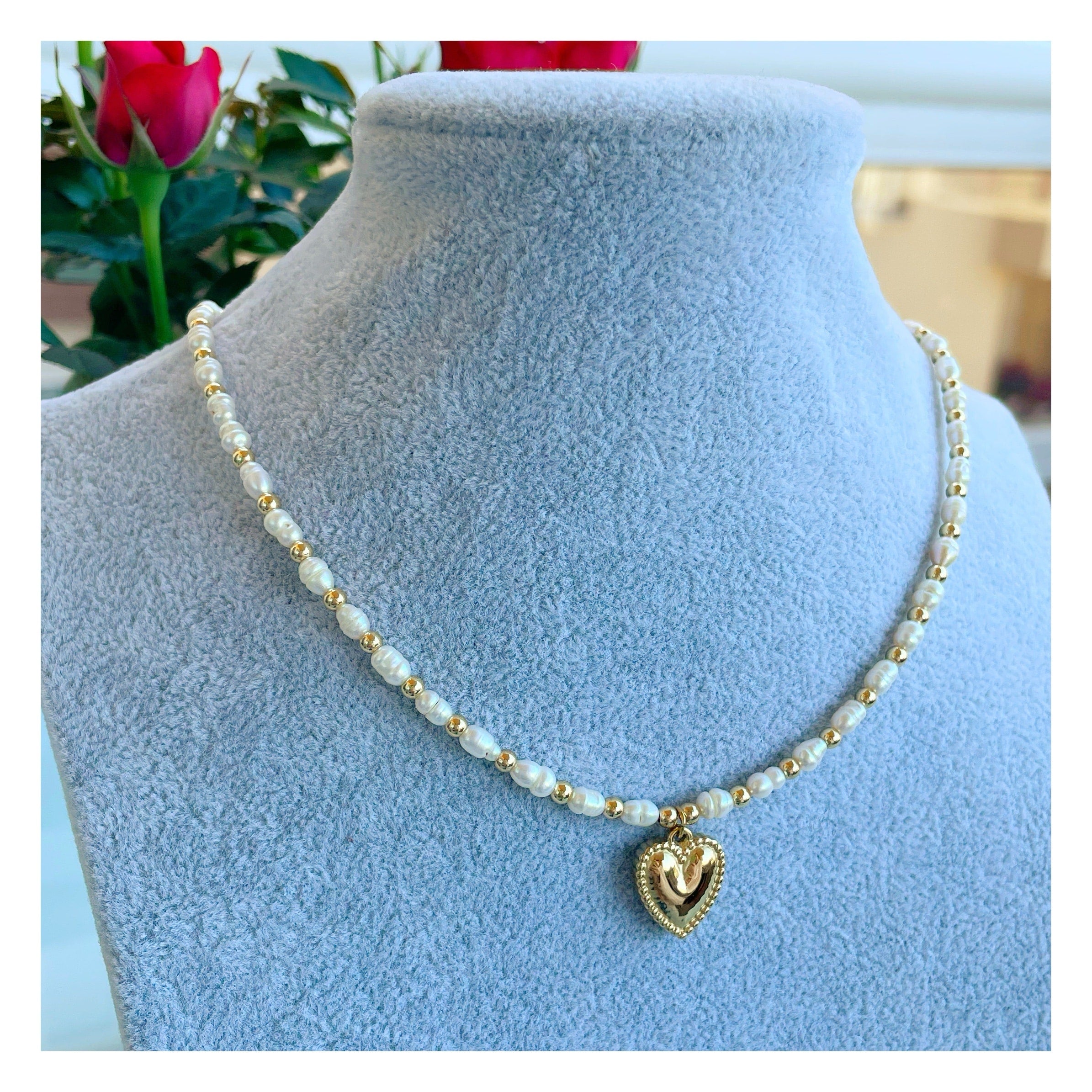 Collar perlas “Love”