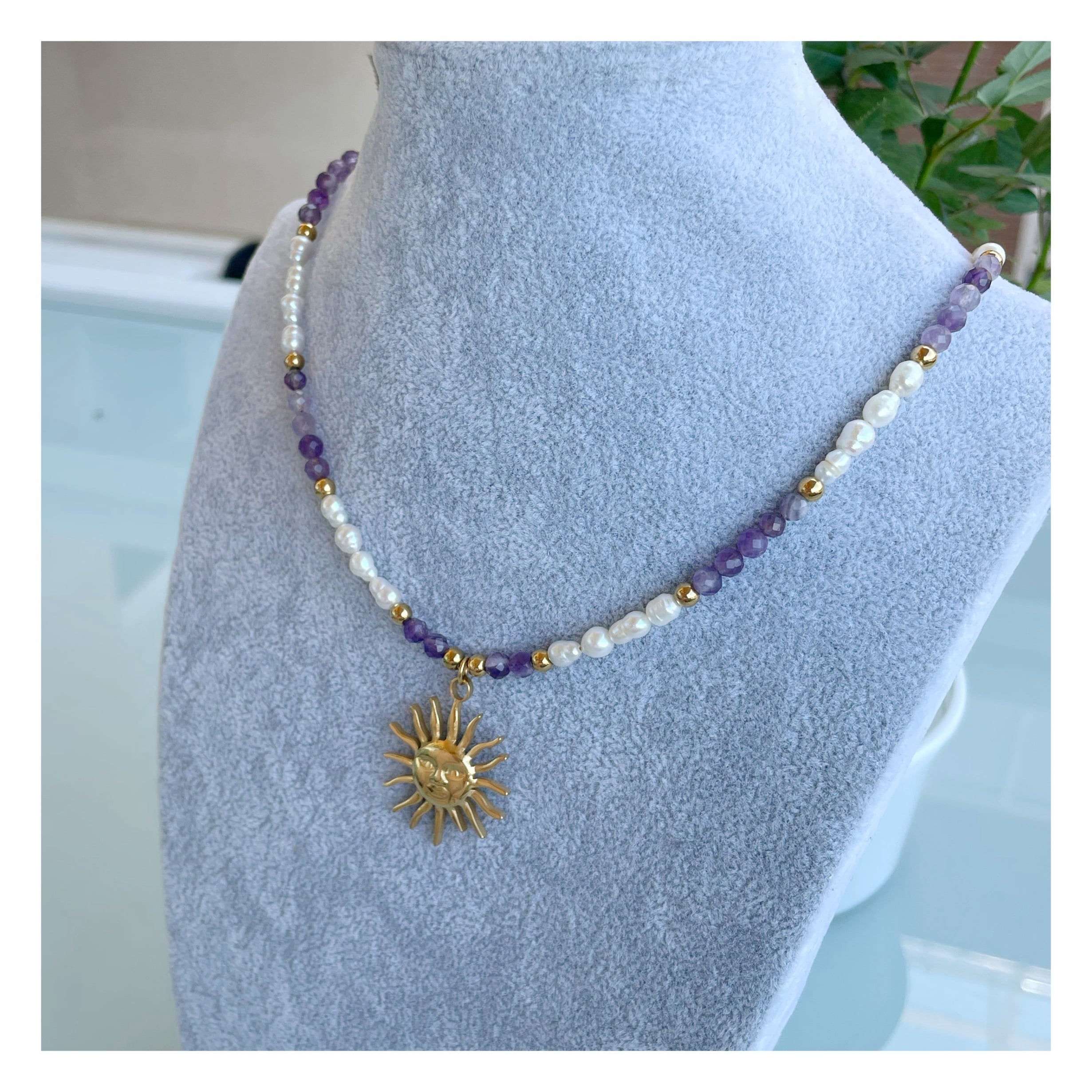 Collar perlas “Solete Amatista”