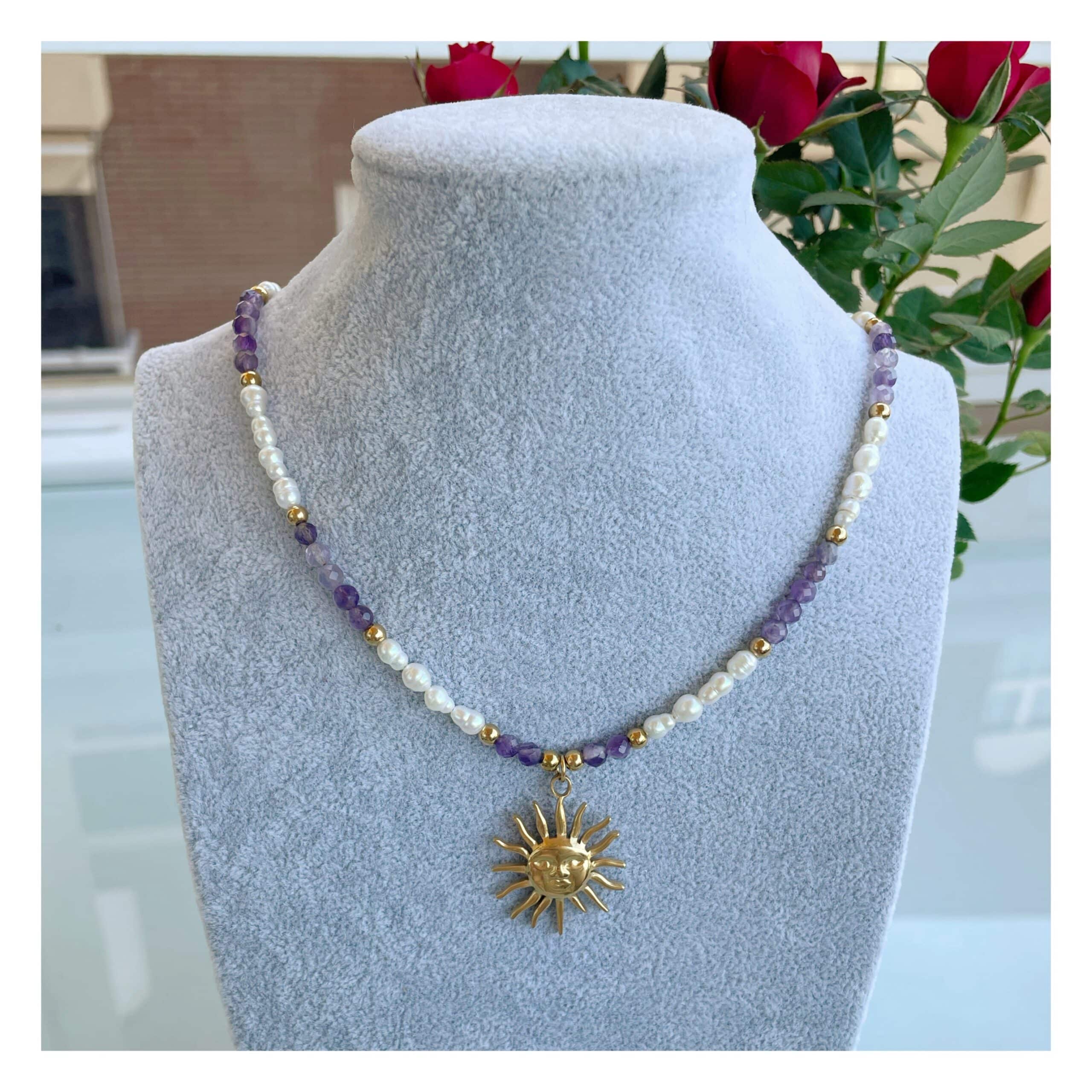 Collar perlas “Solete Amatista”