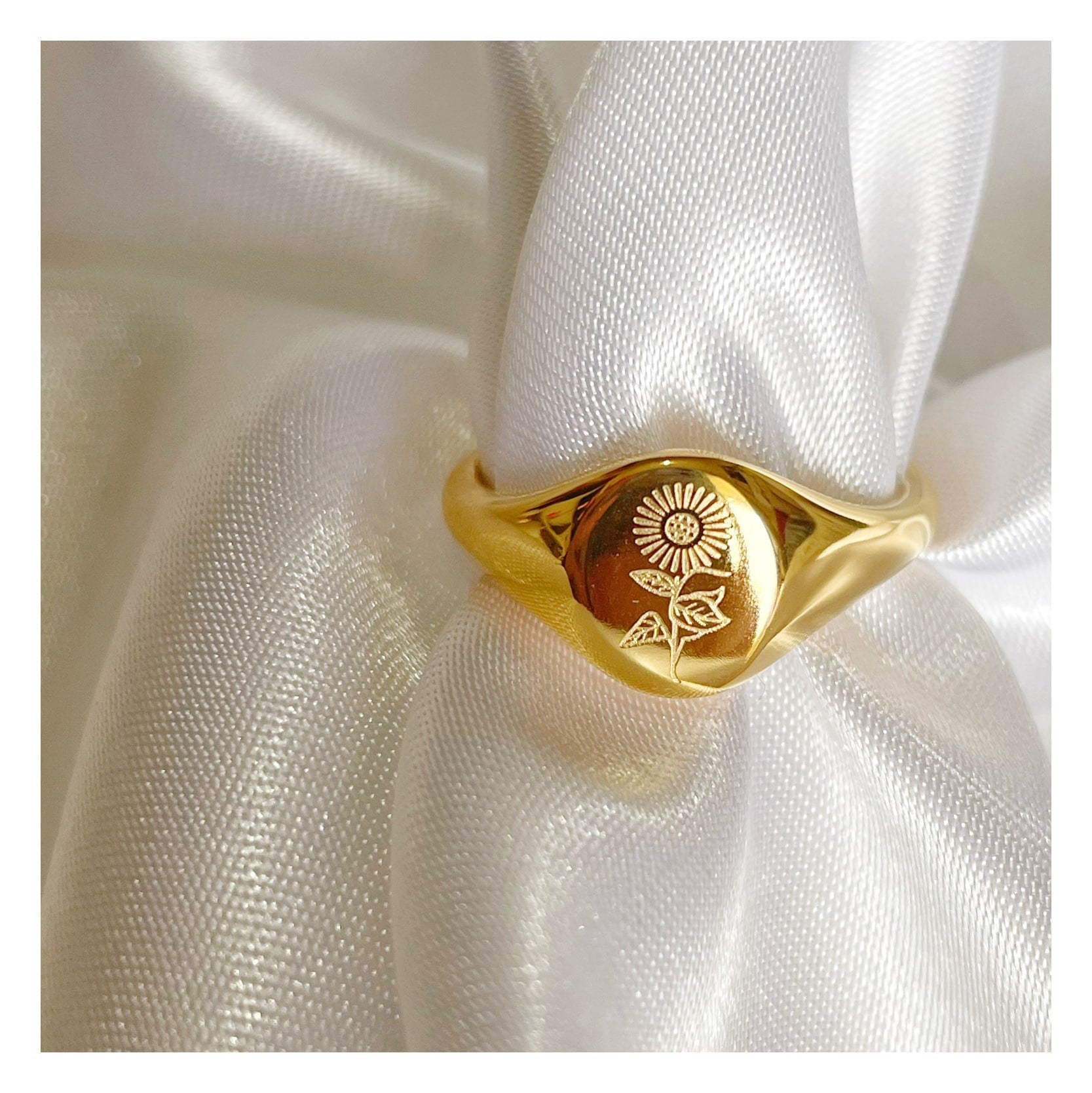Anillo sello “Girasol”