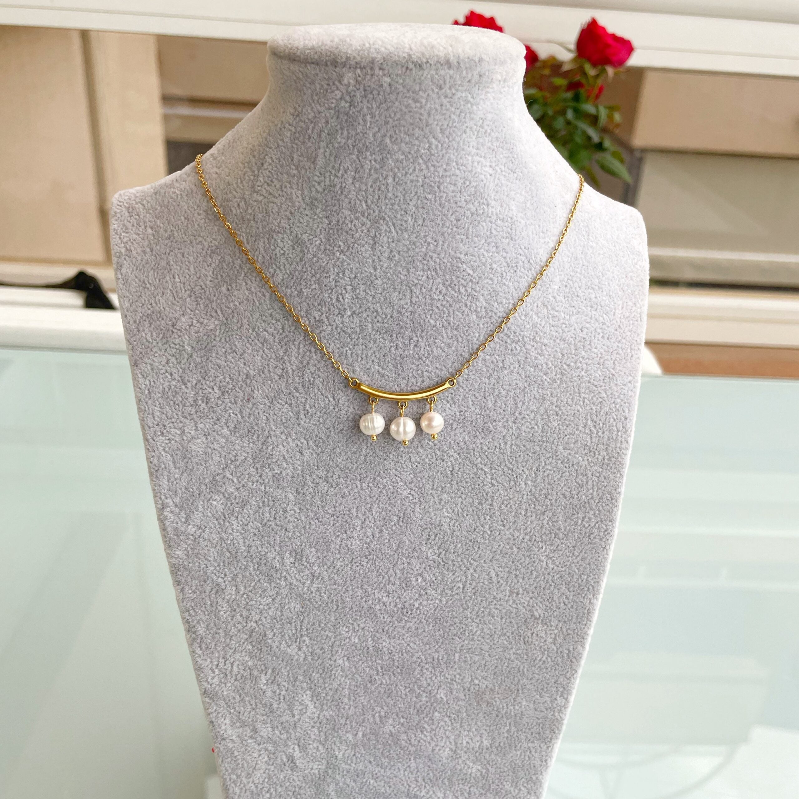 Collar “Trinity” perlas