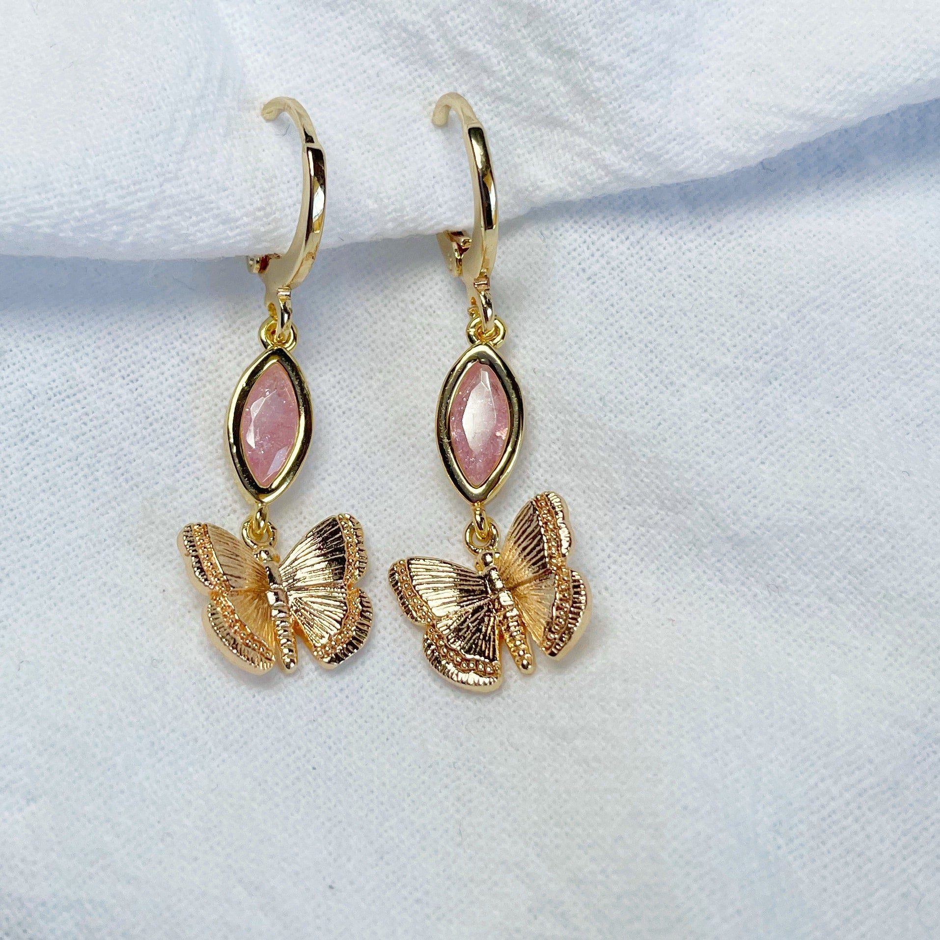 Pendientes “Mariposita” rosa