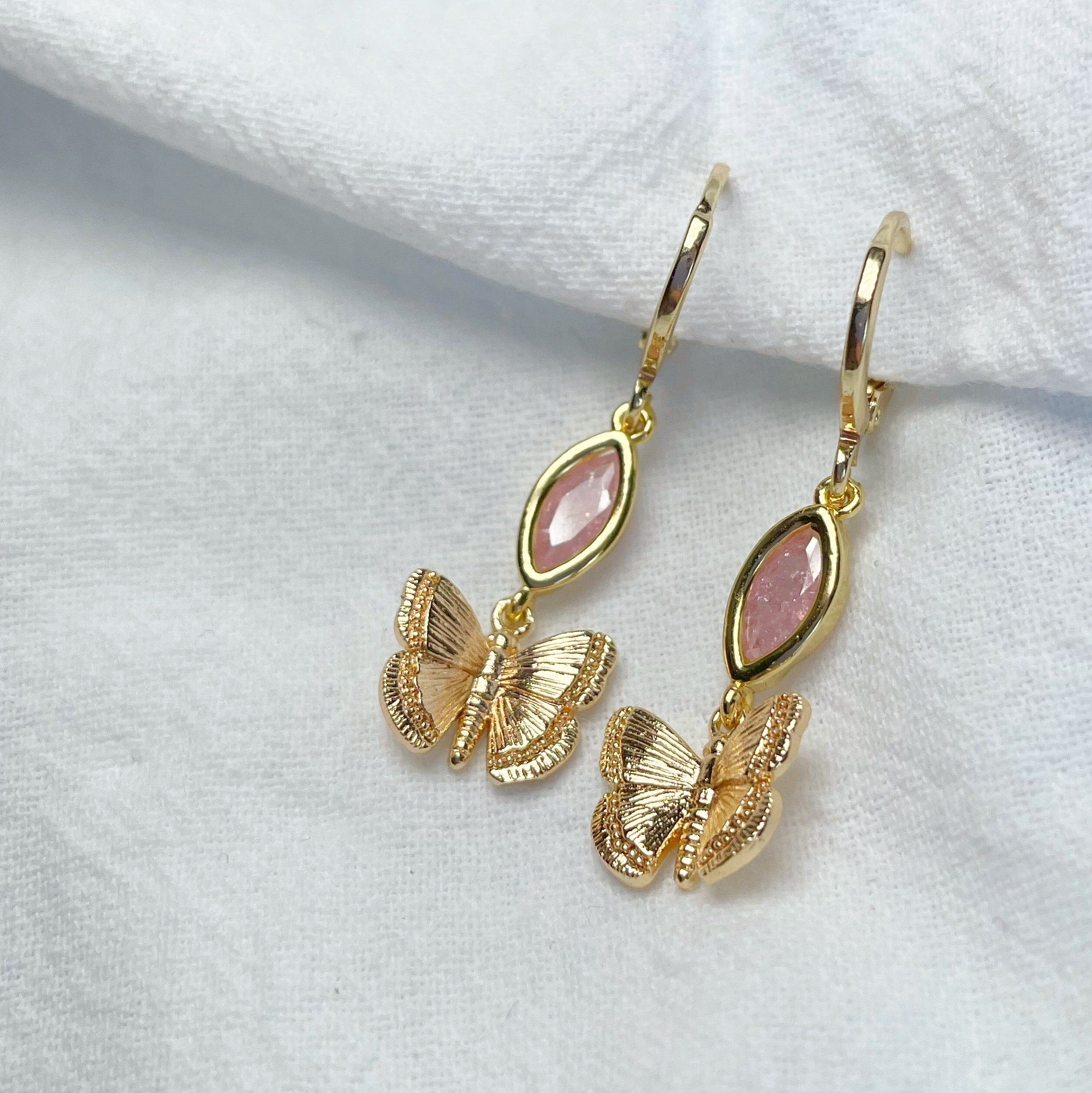 Pendientes “Mariposita” rosa