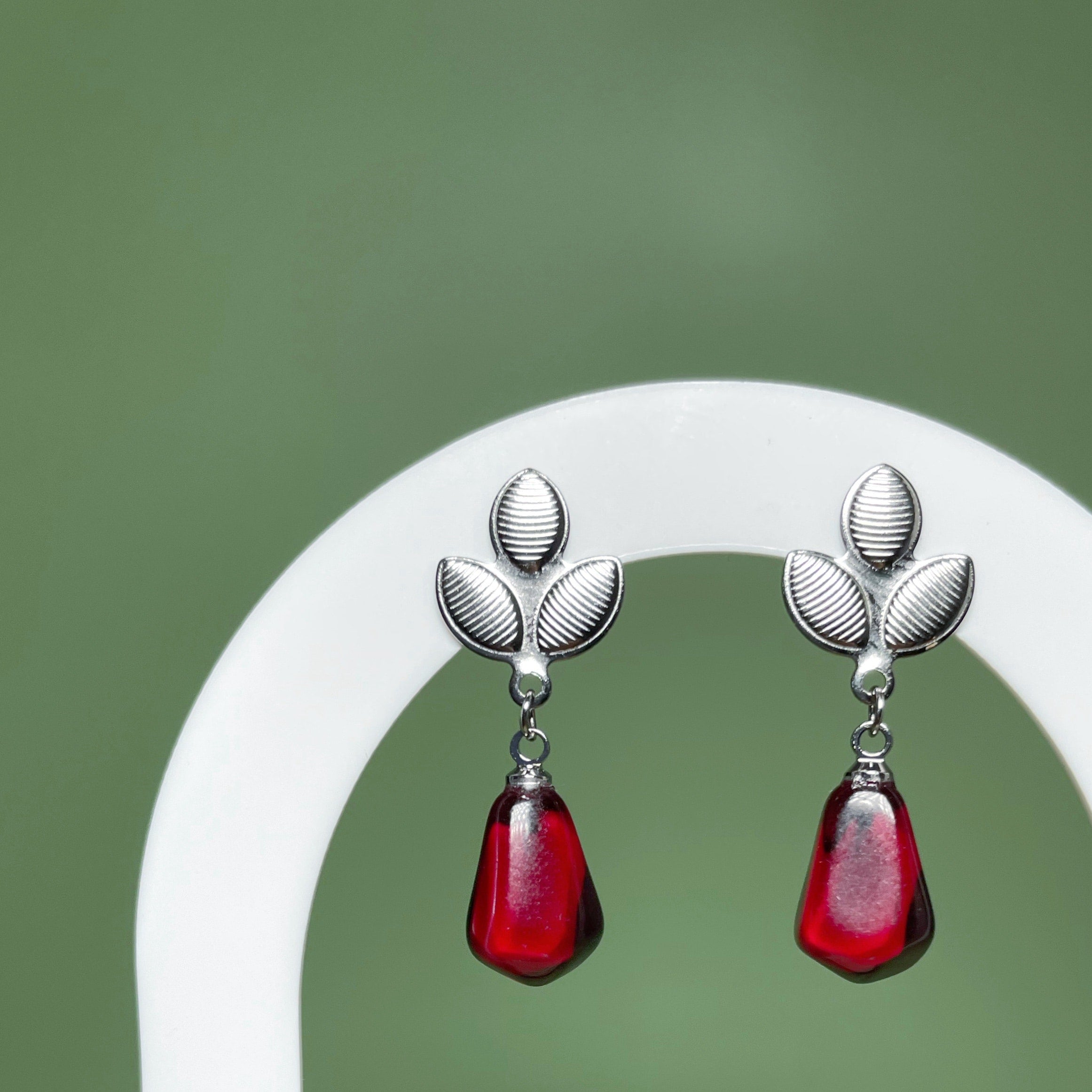 Pendientes “Generalife” plateado oscuro