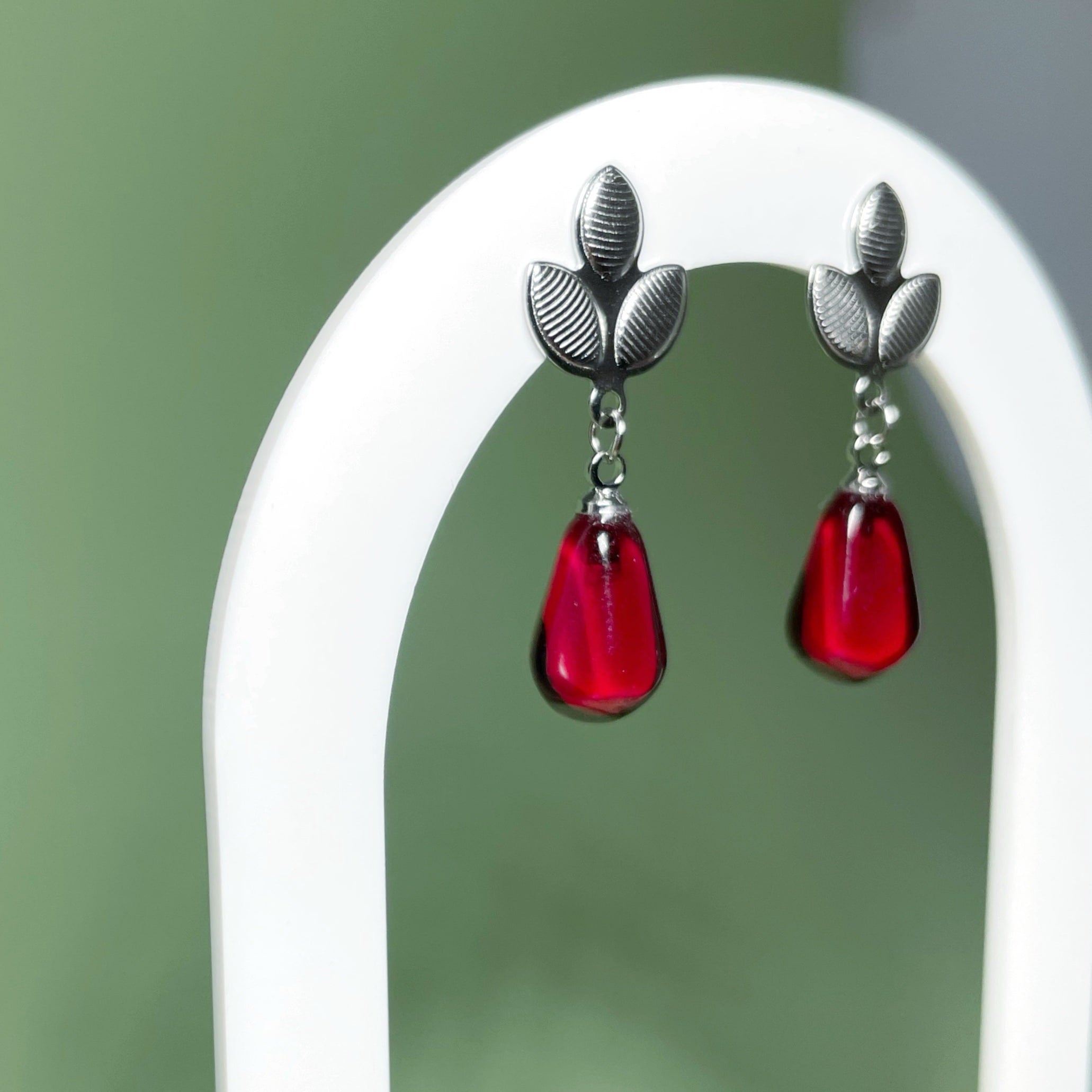 Pendientes “Generalife” plateado oscuro