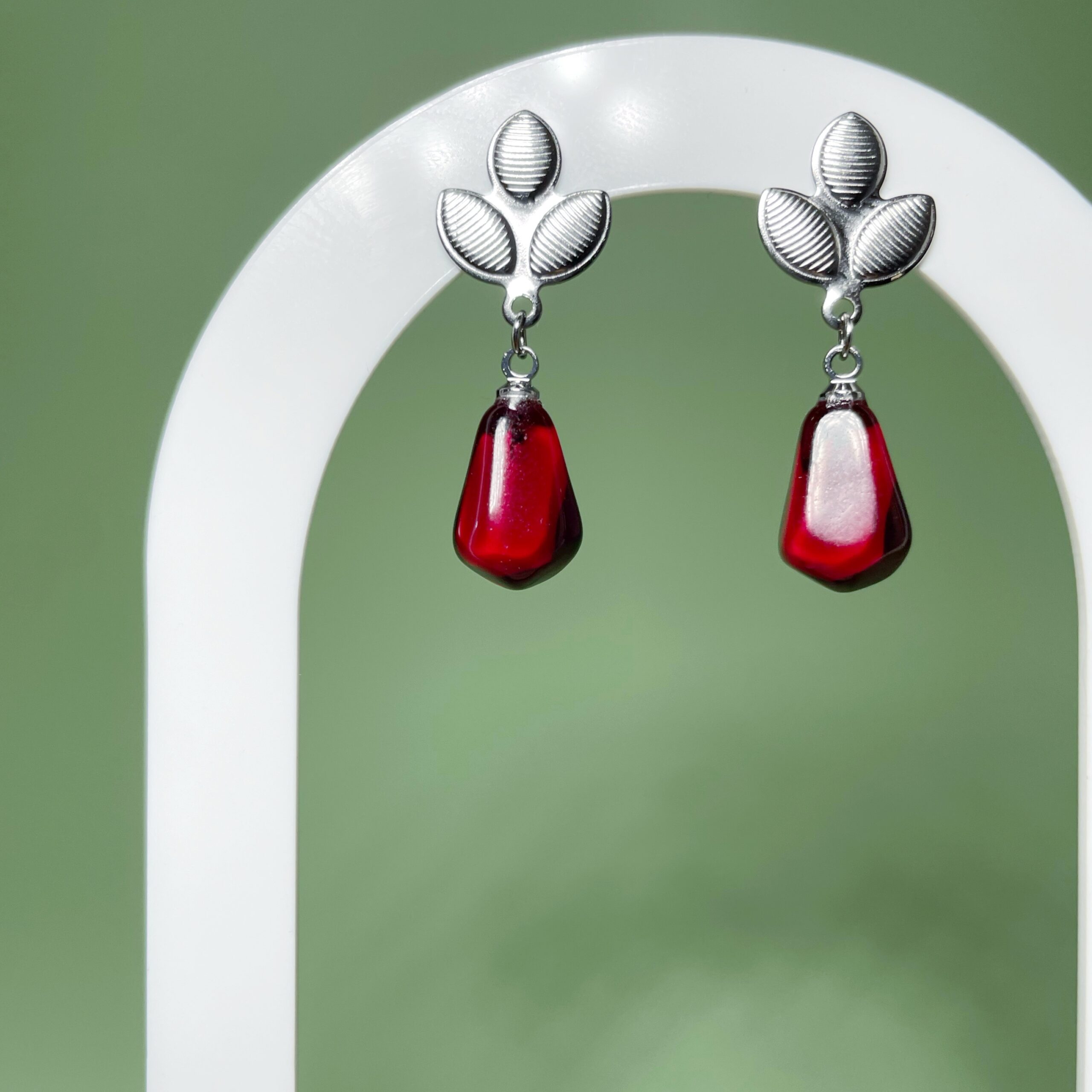 Pendientes “Generalife” plateado oscuro